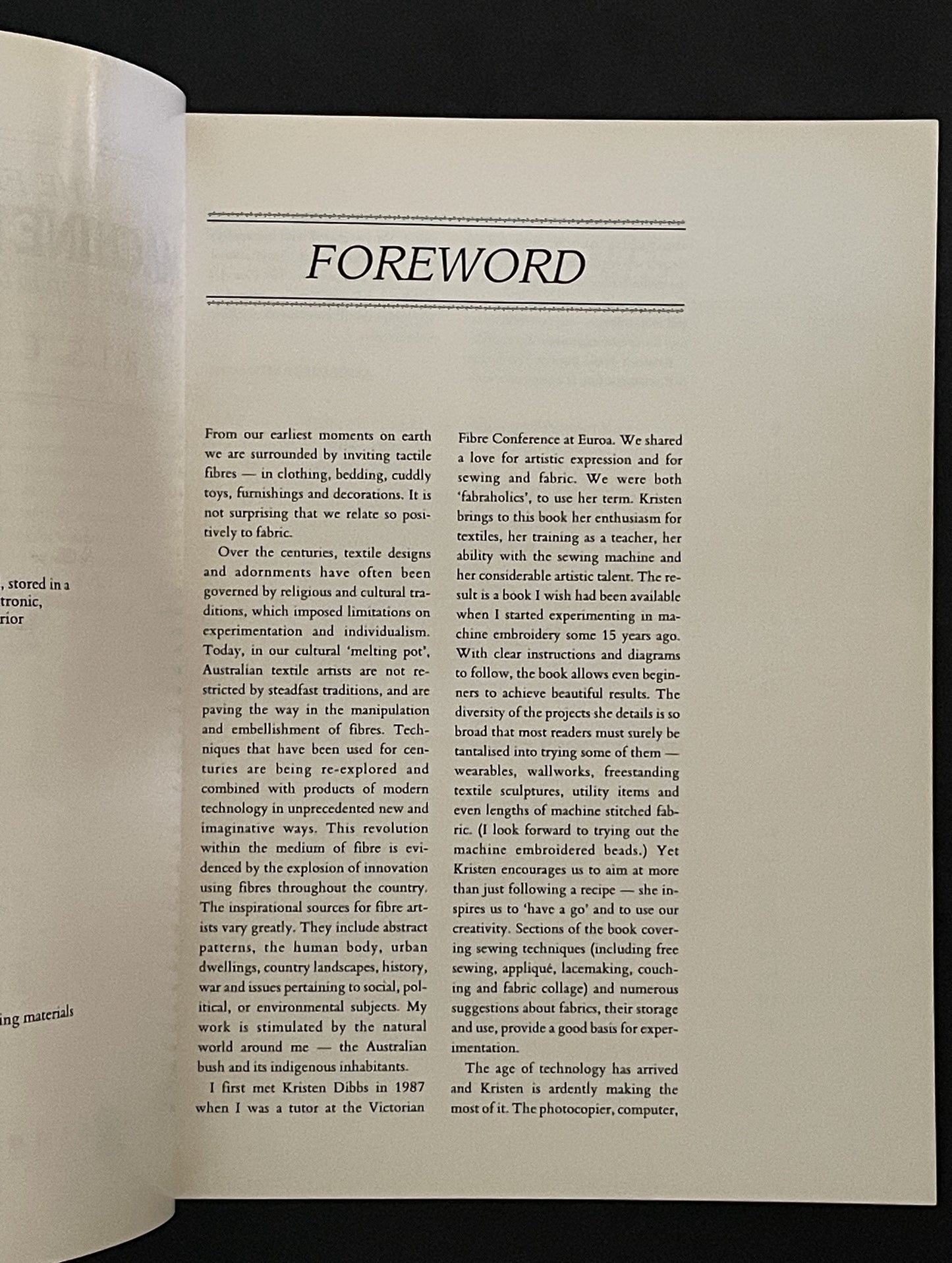 The Fine Art of Machine Embroidery by Kristen Dibbs