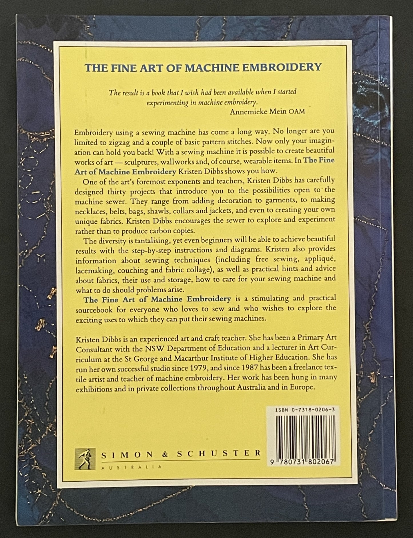 The Fine Art of Machine Embroidery by Kristen Dibbs