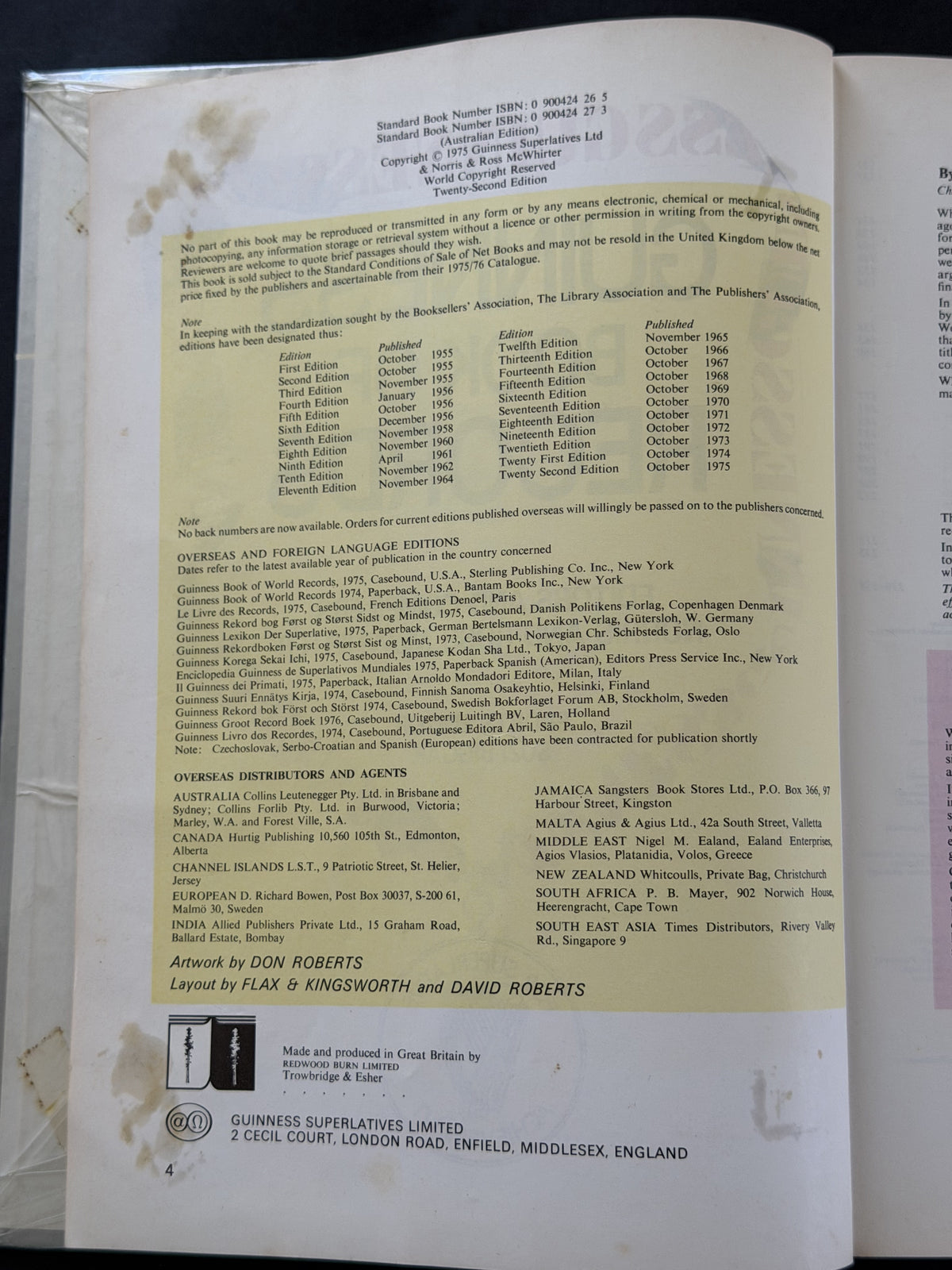 Guinness Book of Records by Norris and Ross McWhirter