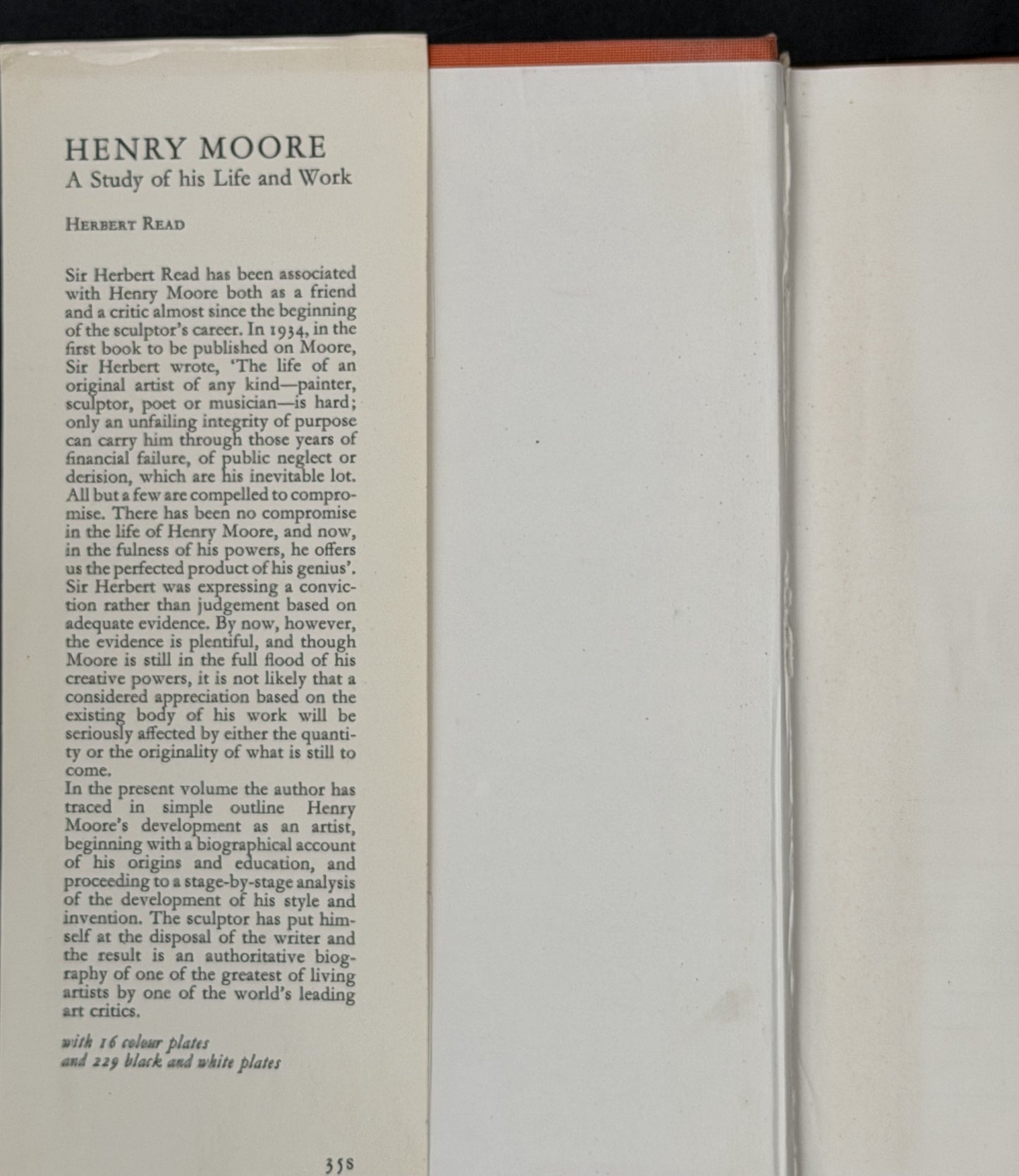 Henry Moore: A Study of his Life and Work by Herbert Read