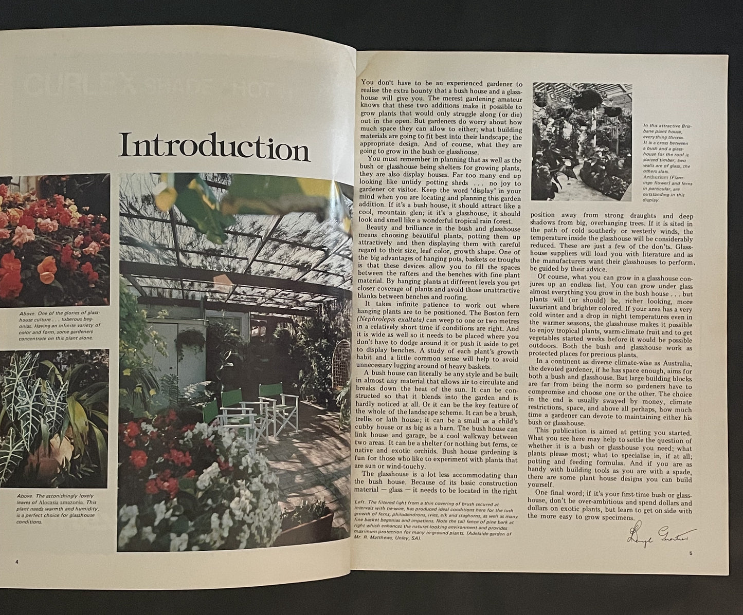 The Pleasures Of Bush & Glasshouses by Beryl Guertner, Rolfe Bradley