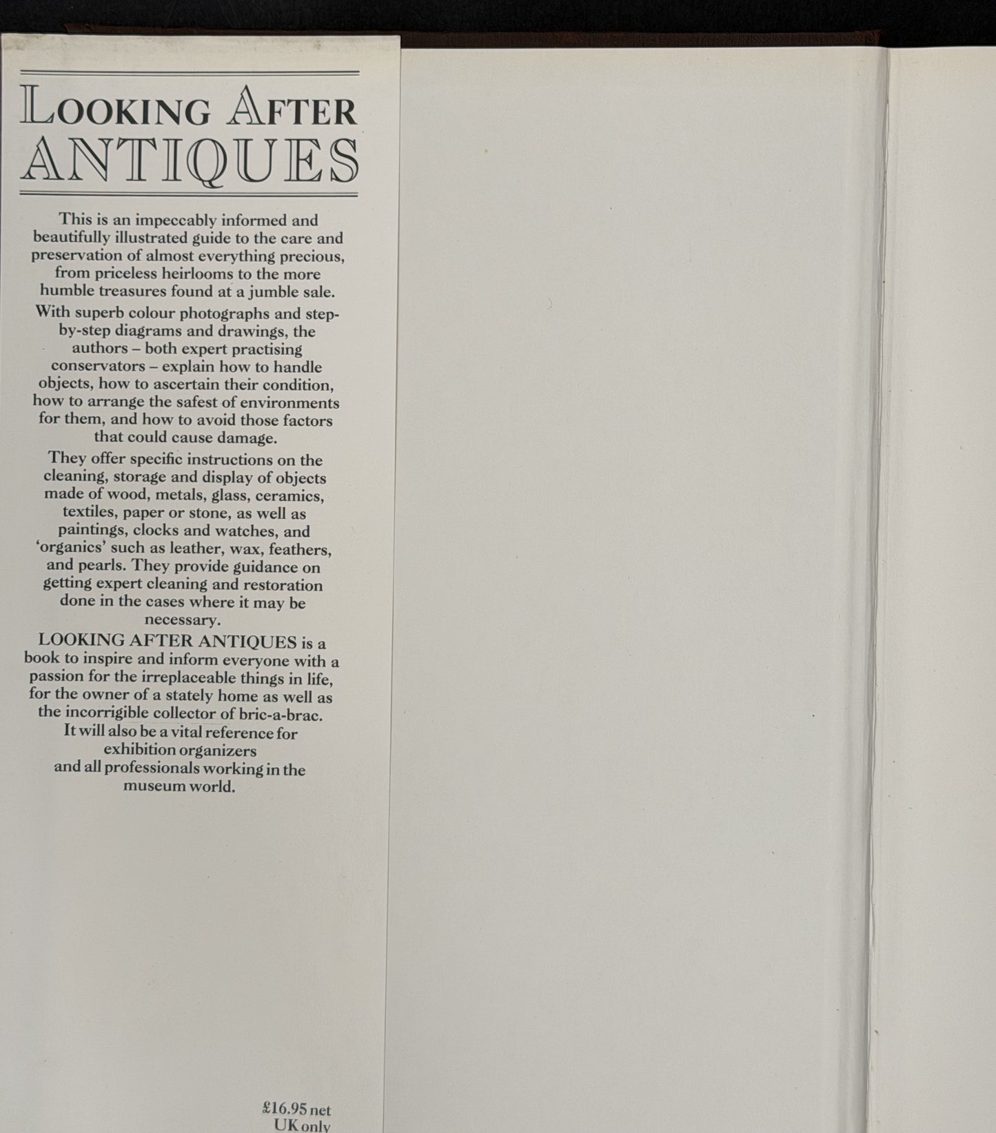 Looking After Antiques by Anna Plowden, Frances Halahan