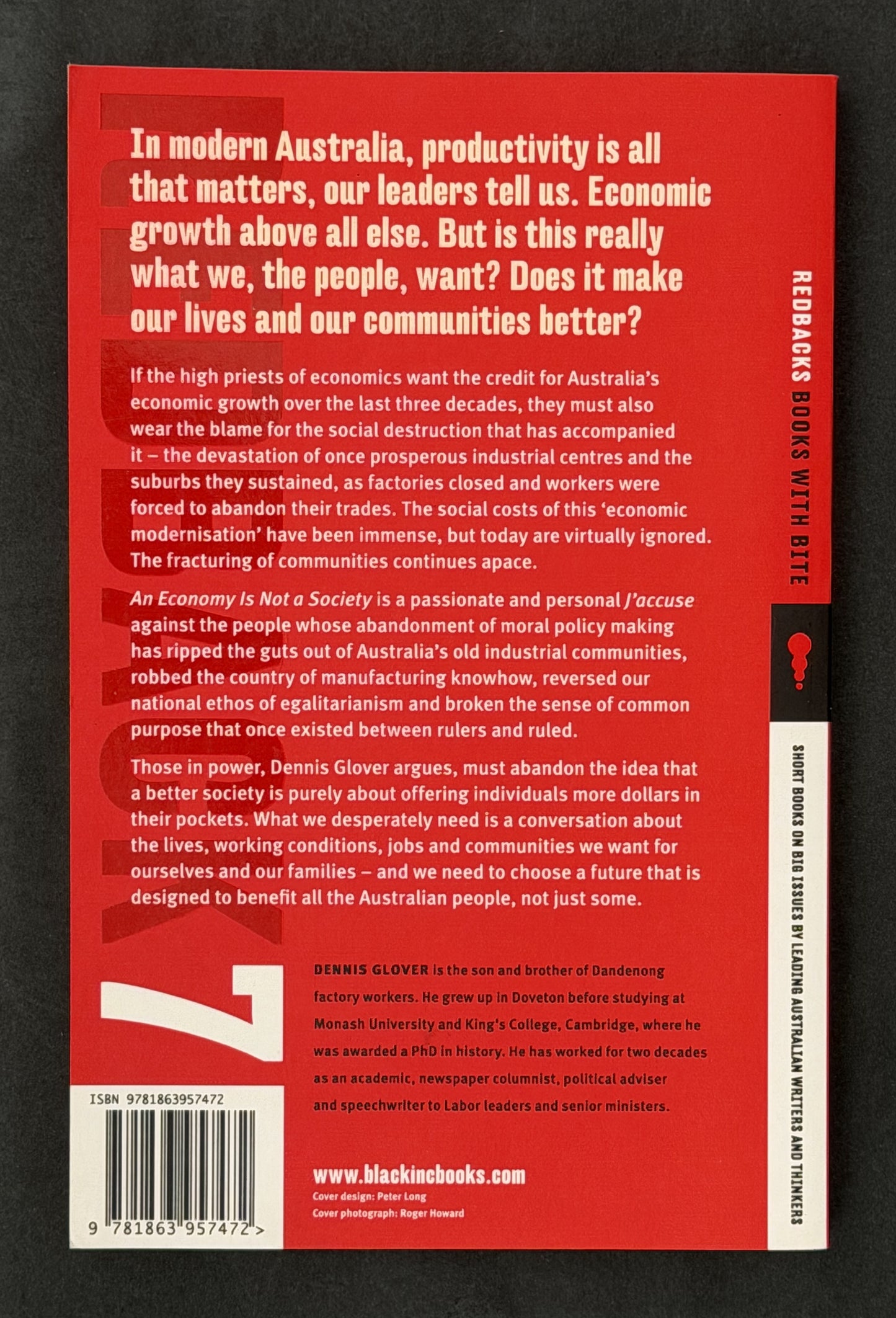 An Economy Is Not a Society by Dennis Glover