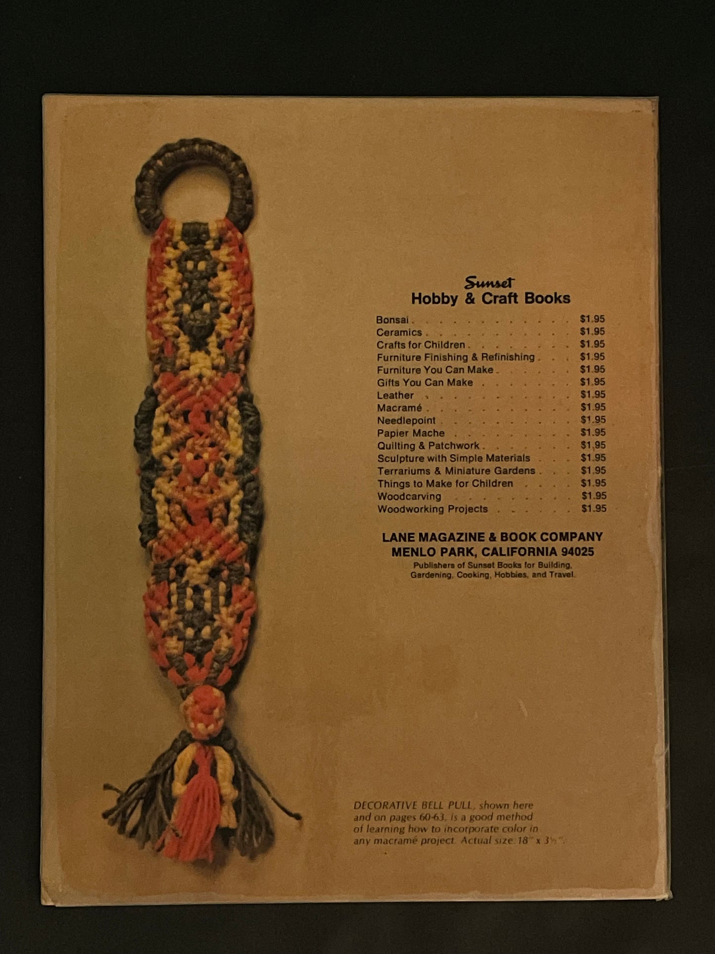 Macrame [creative Knot-tying, Techniques and Projects] by Sunset Books