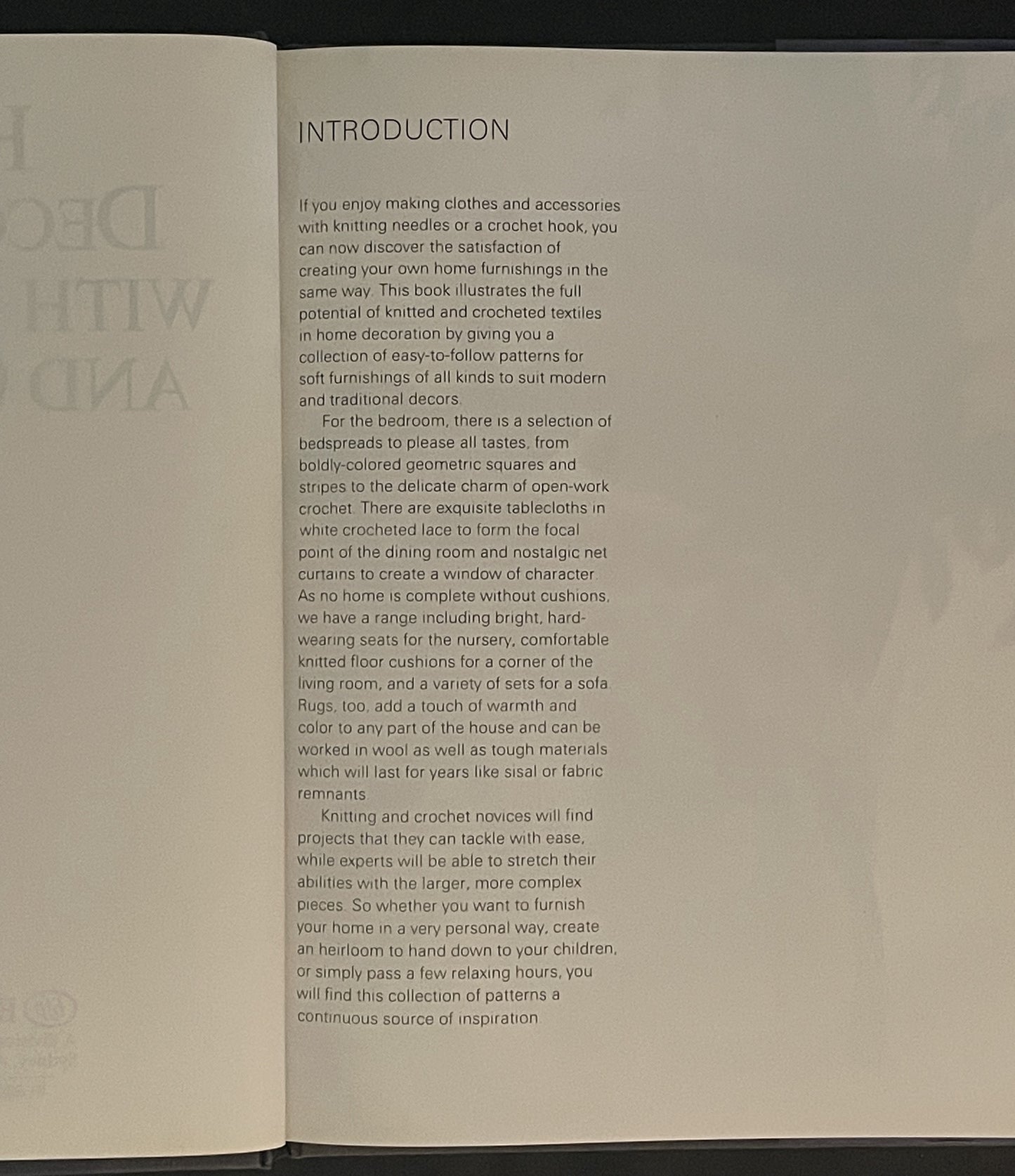 HOME DECORATING WITH KNITTING AND CROCHET by Books for Pleasure