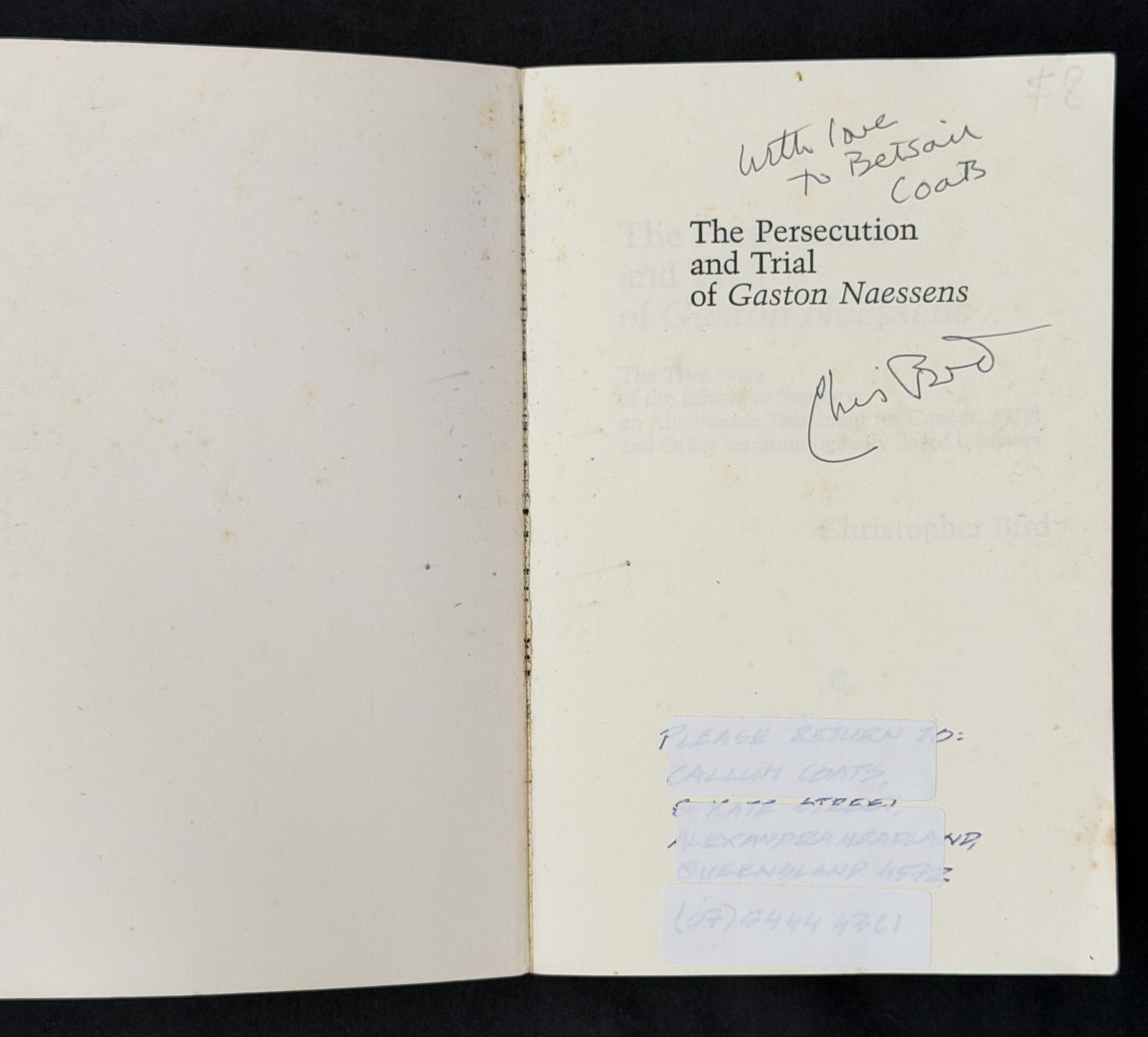 The Persecution and Trial of Gaston Naessens by Christopher Bird