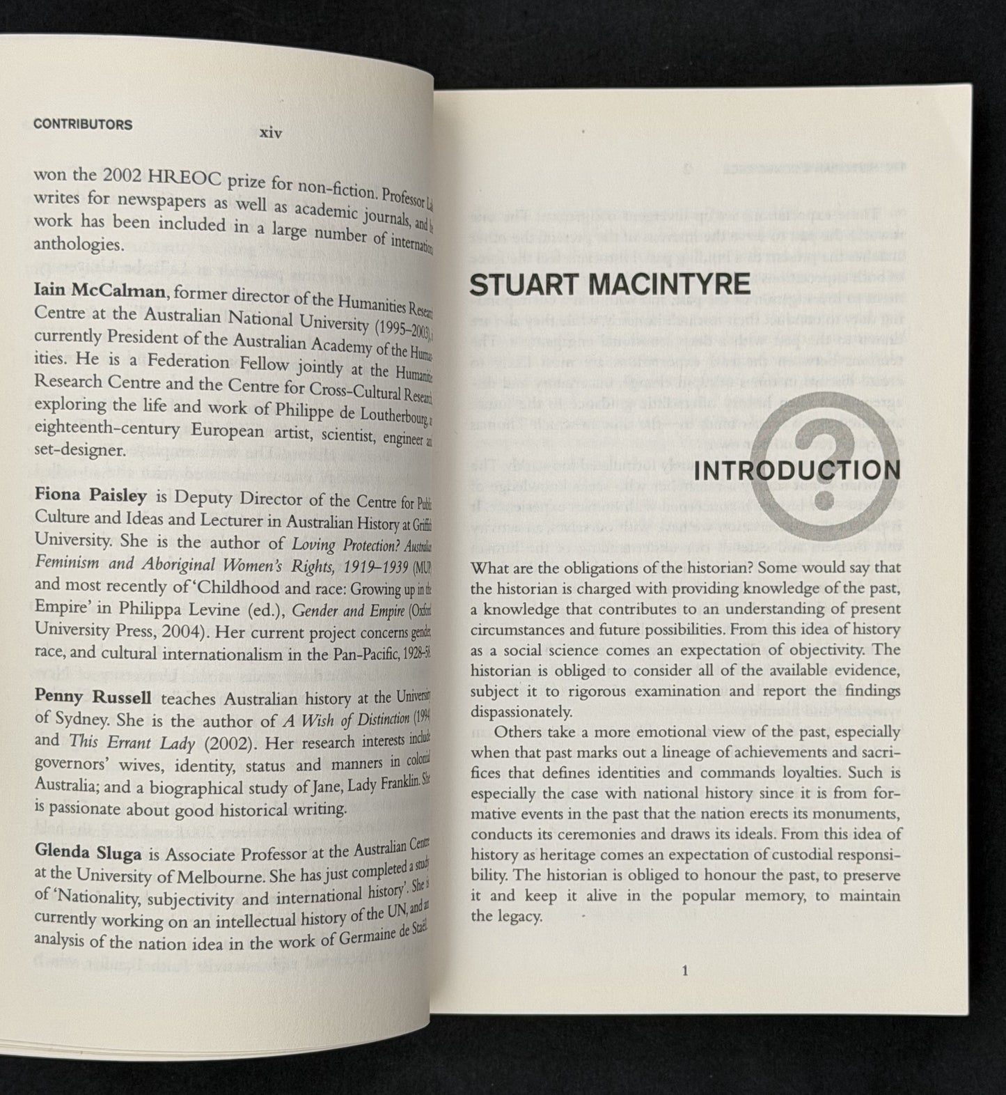 The Historian's Conscience by Stuart Macintyre