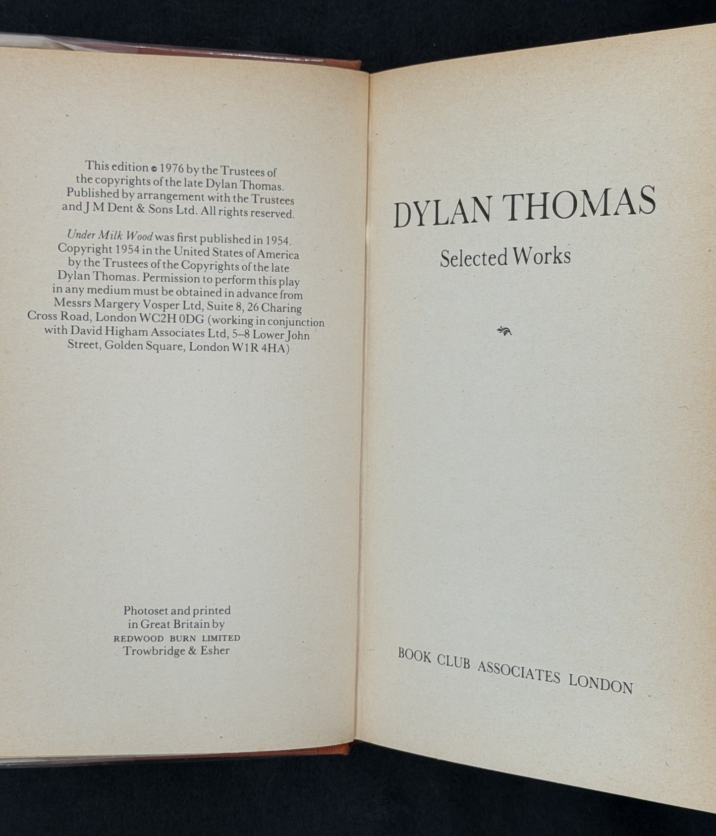 Selected Works by Dylan Thomas