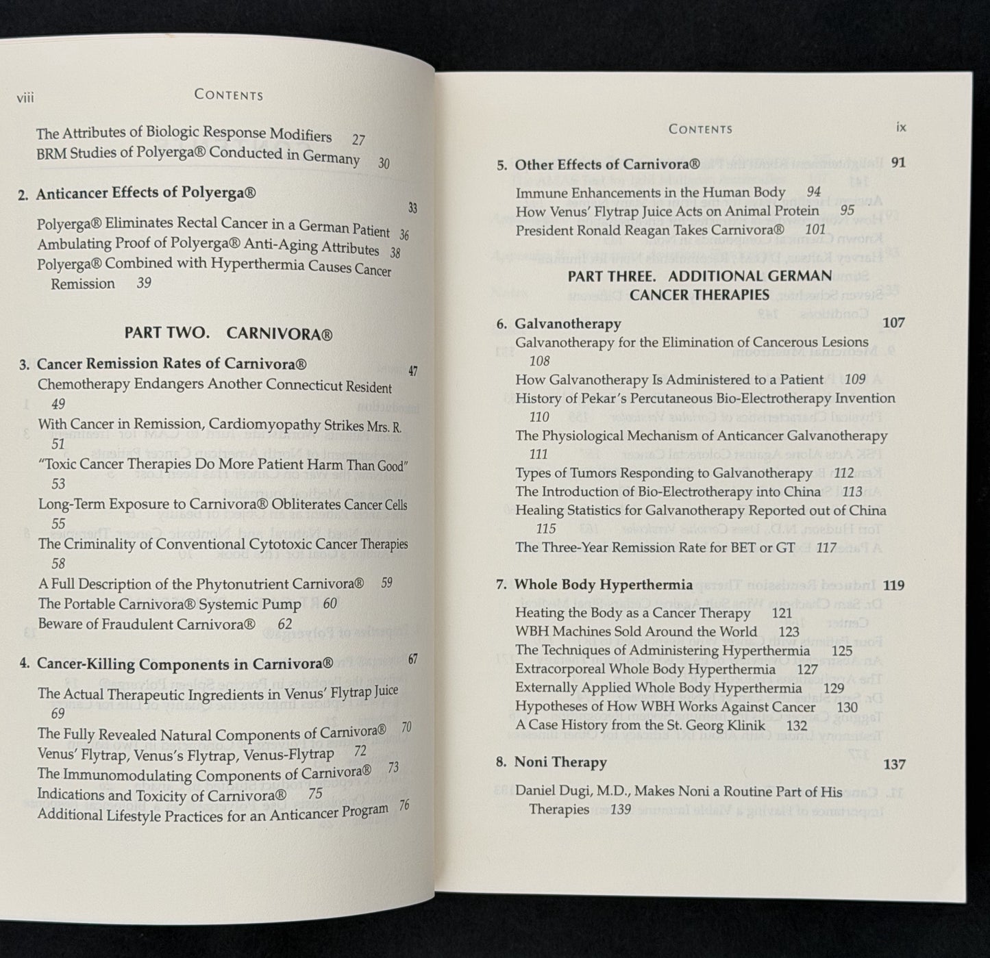 German Cancer Therapies by Morton Walker