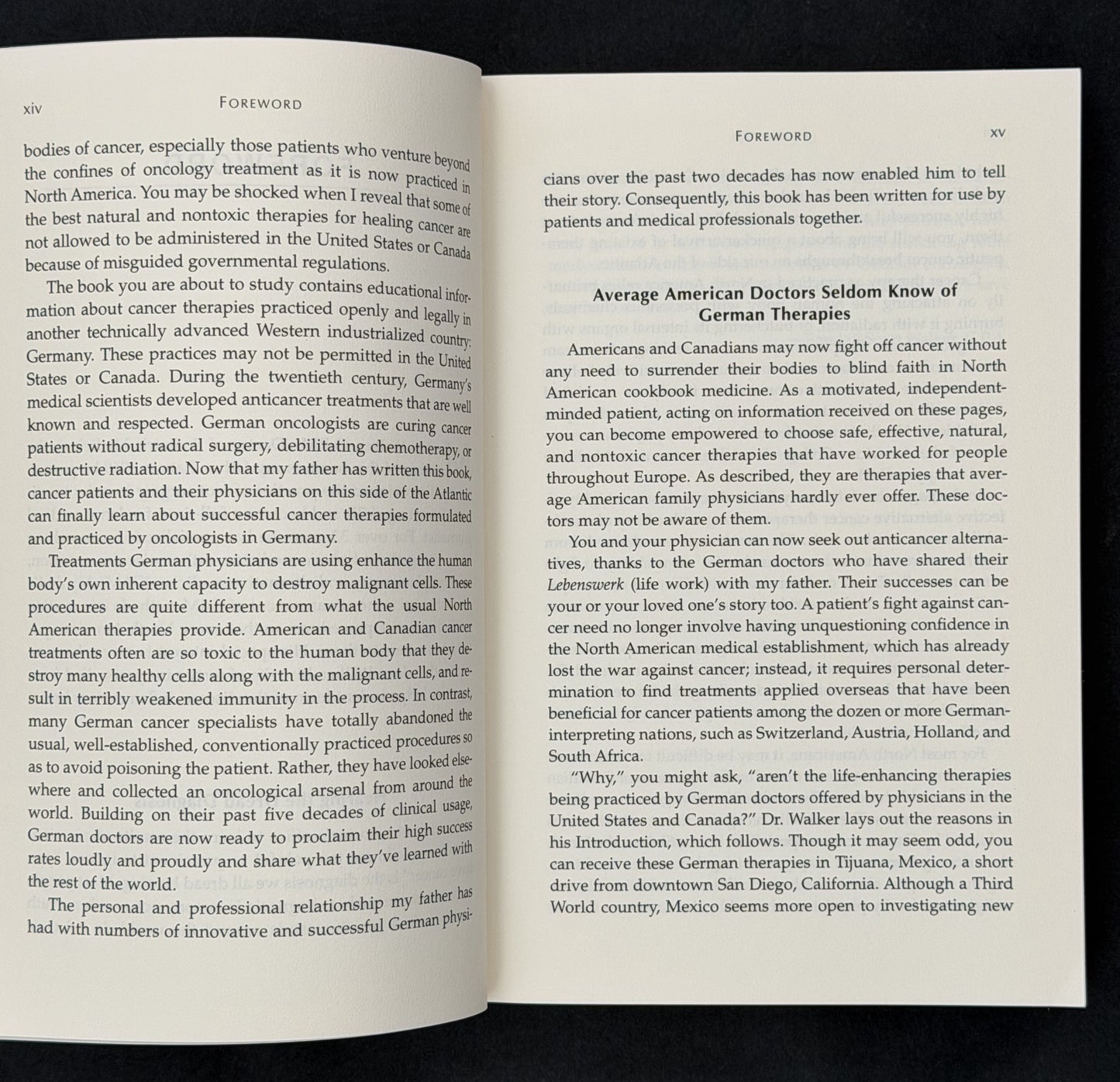 German Cancer Therapies by Morton Walker