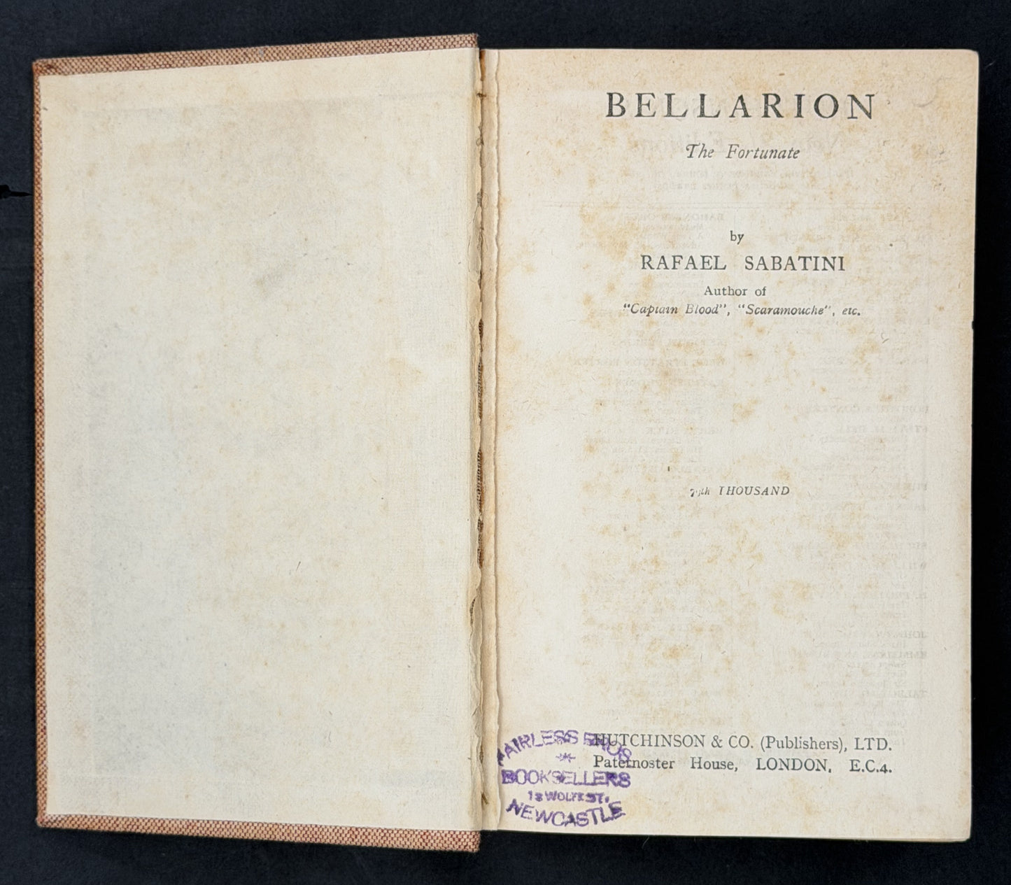 Bellarion the Fortunate by Rafael Sabatini