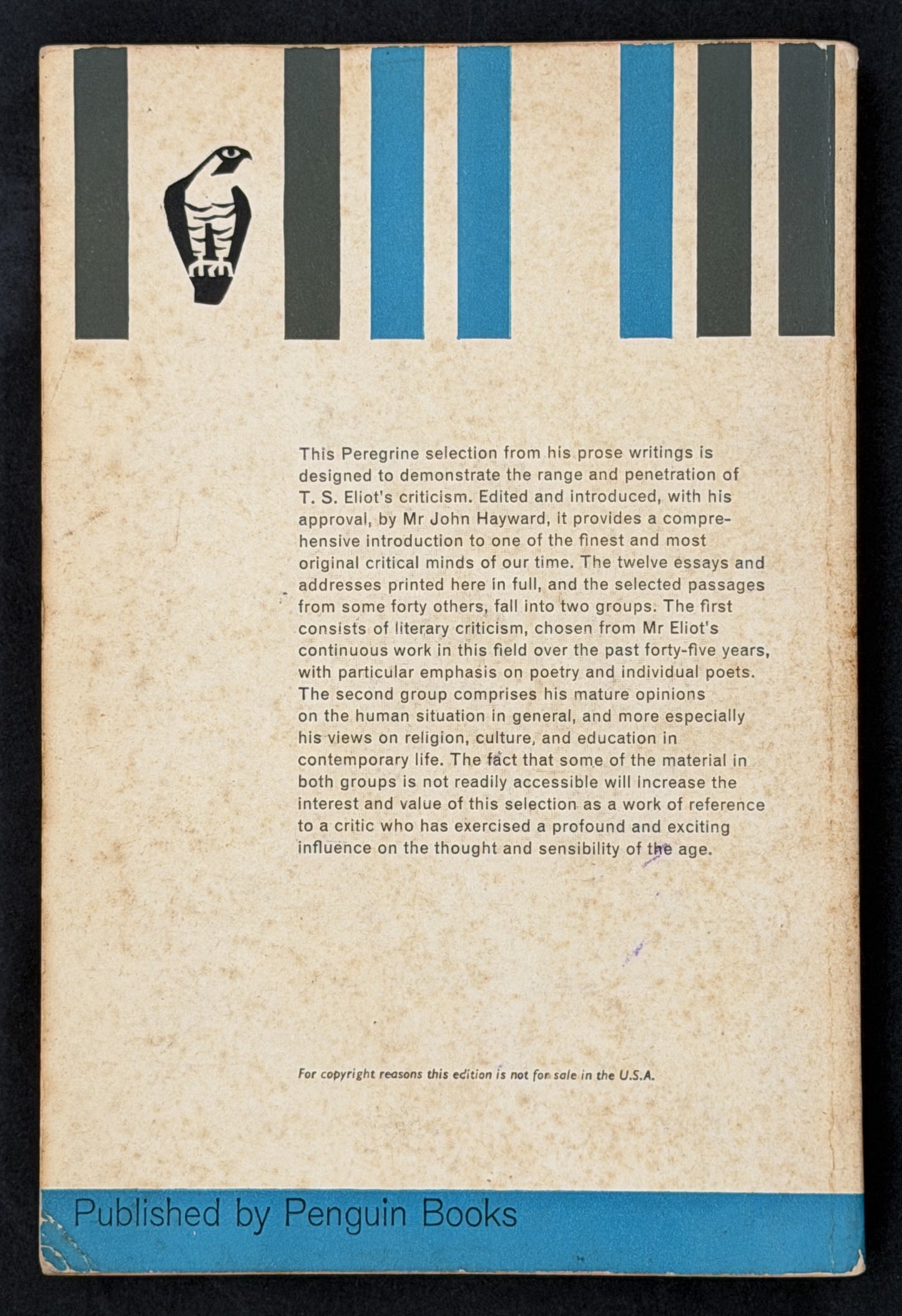 Selected Prose by T.S. Eliot