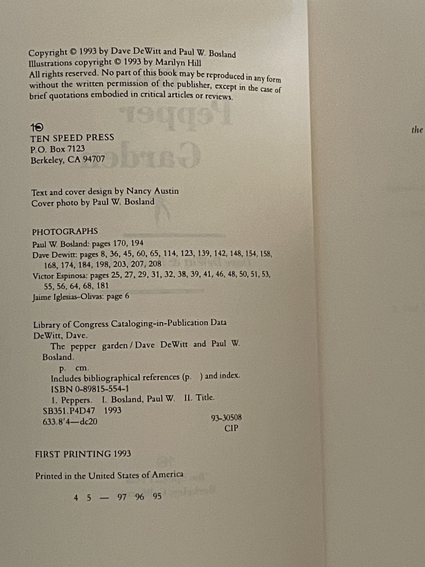 The Pepper Garden by Dave DeWitt, Paul W. Bosland