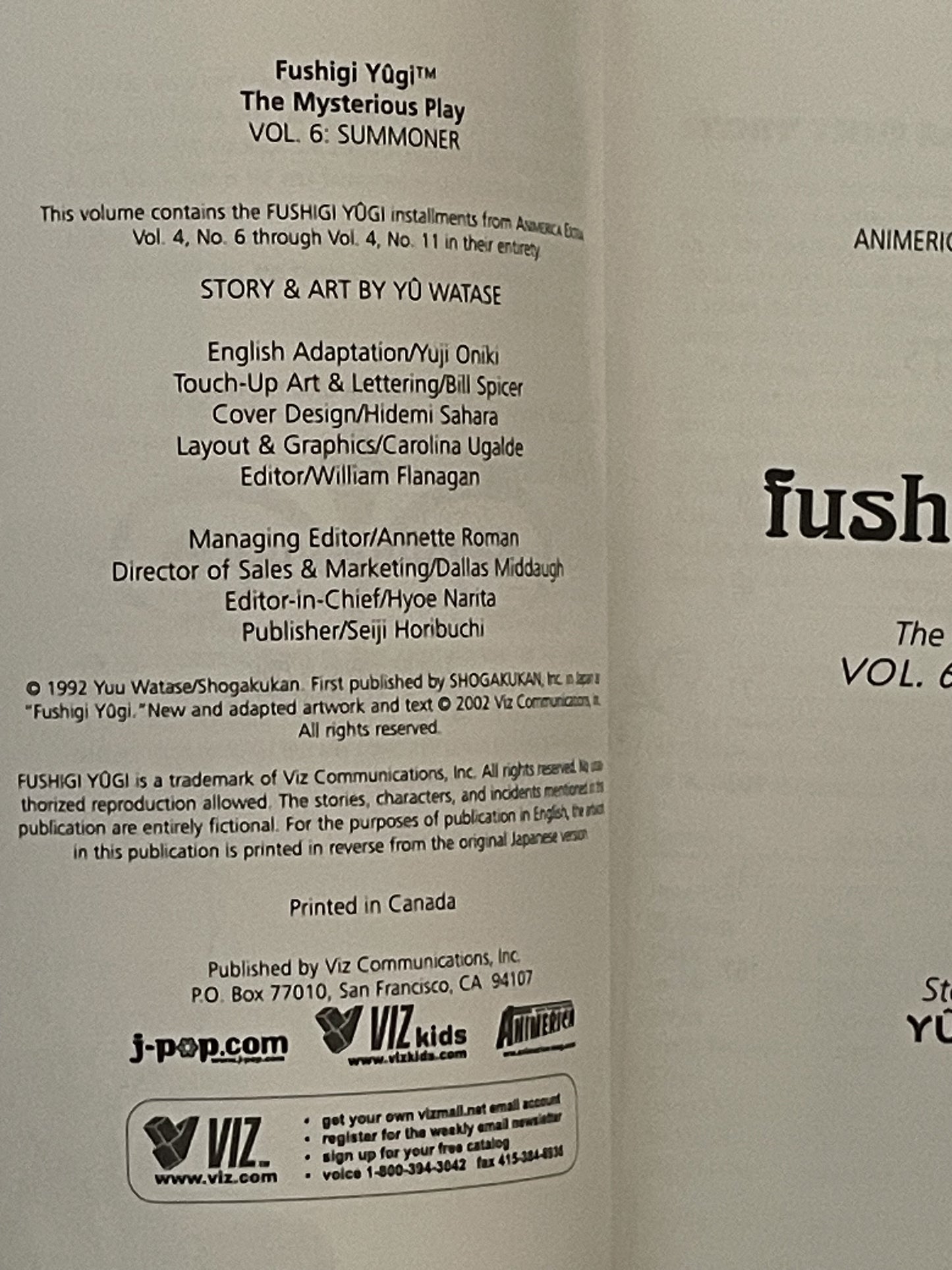 Fushigi Yugi, Vol. 6 (1st Edition) by Yuu Watase