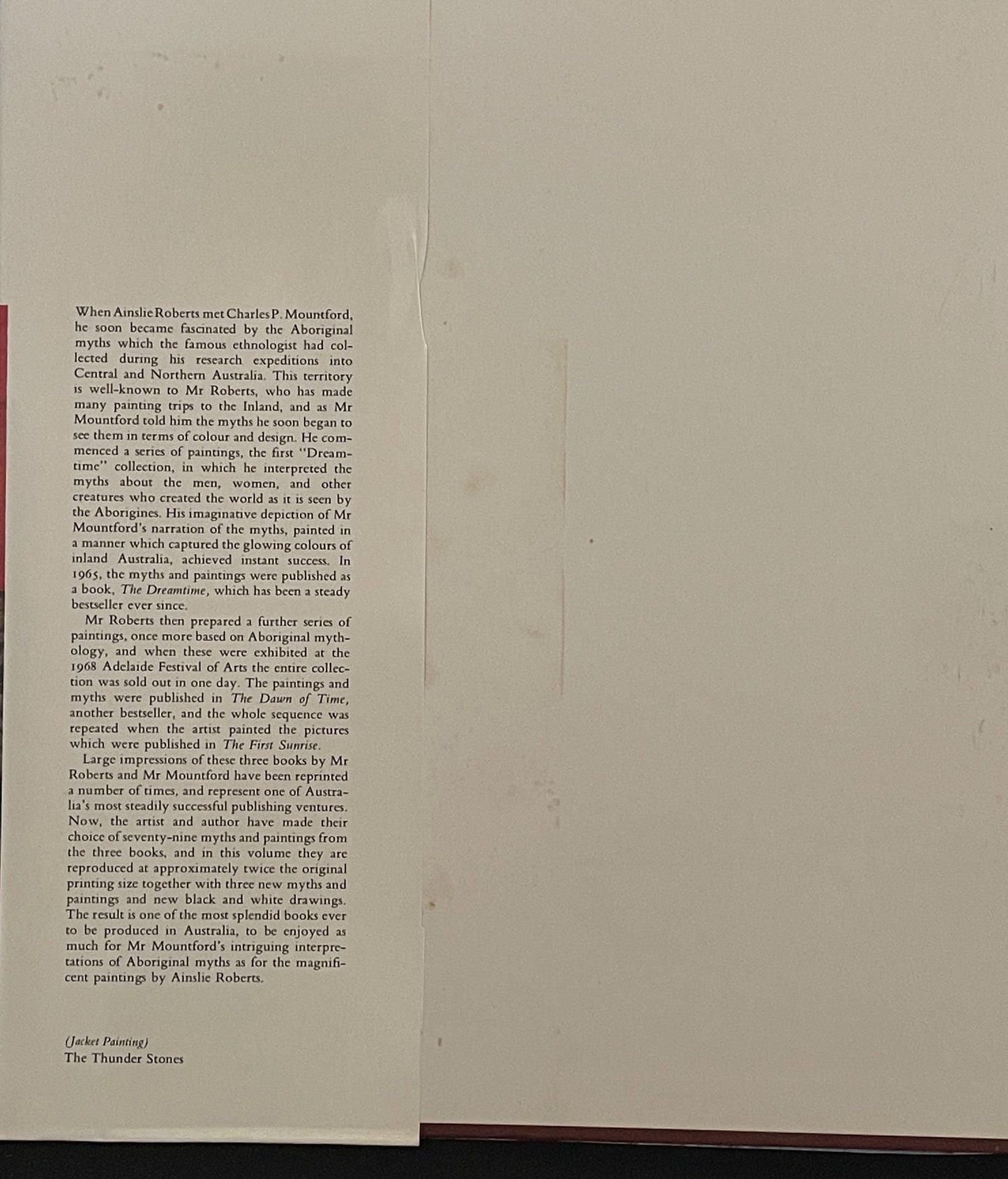 The Dreamtime Book by Charles Pearcy Mountford