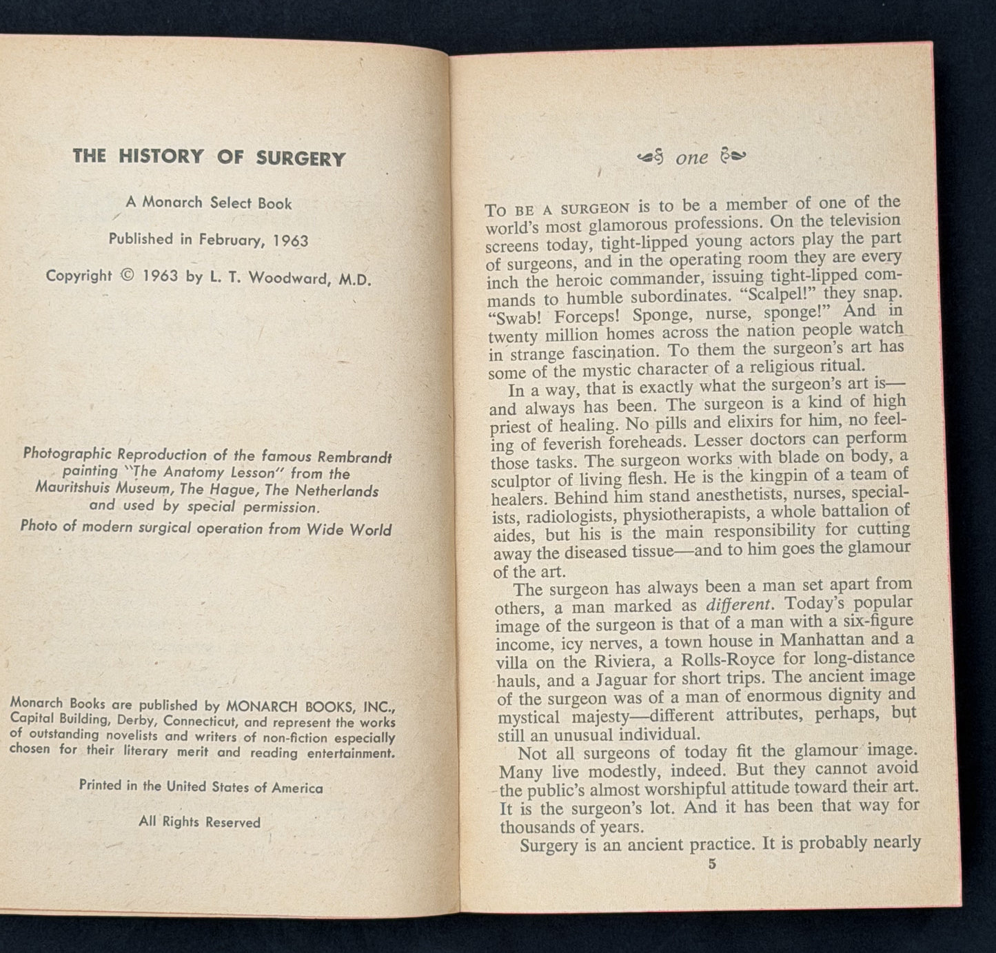 The History of Surgery by L. T. Woodward, M.D.