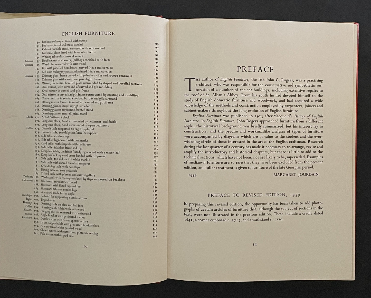 English Furniture by John C. Rogers, Revised and enlarged by Margaret Jourdain