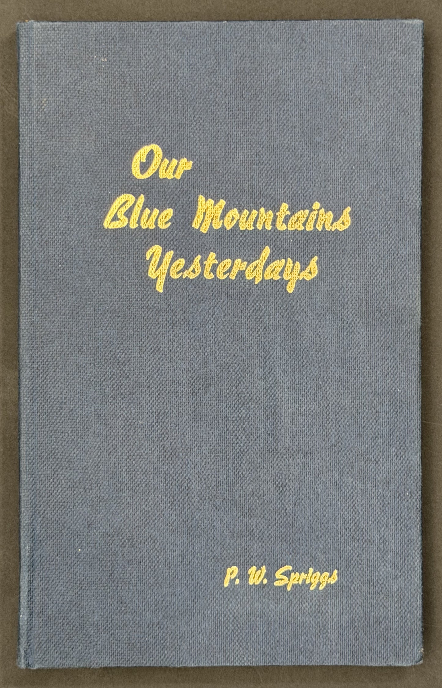 Our Blue Mountains Yesterdays by P. W. Spriggs