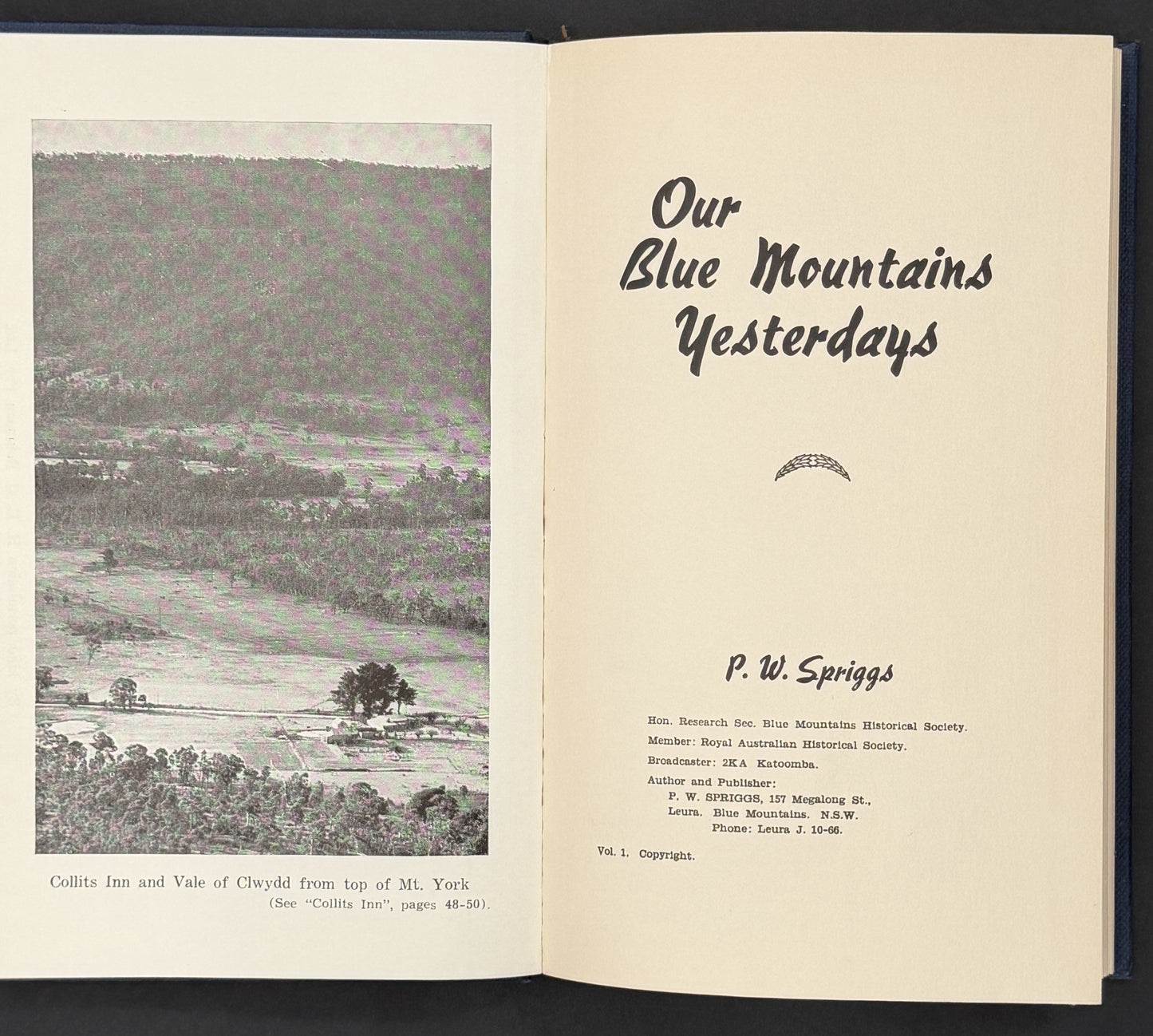 Our Blue Mountains Yesterdays by P. W. Spriggs