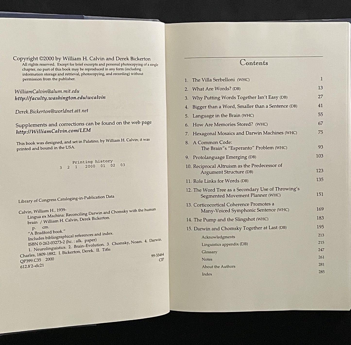 Lingua ex Machina by William H. Calvin and Derek Bickerton