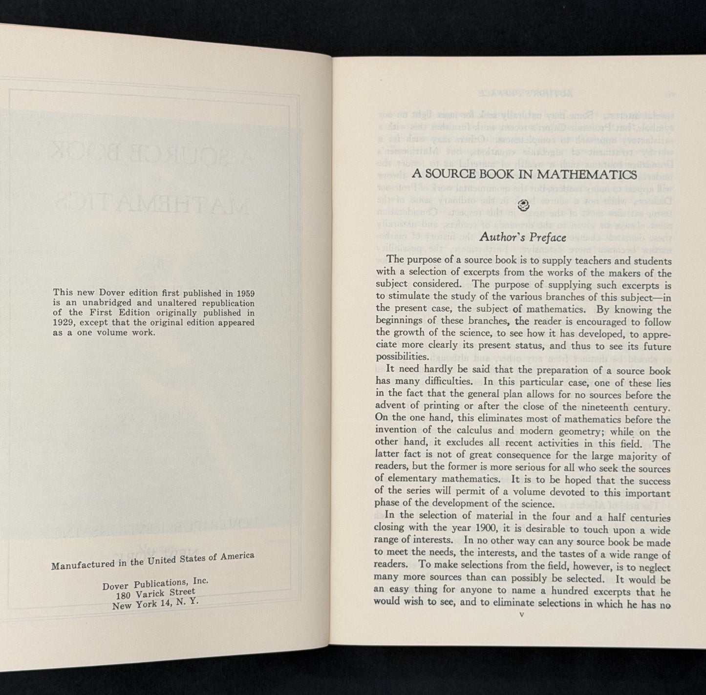 A Source Book in Mathematics Volume 2 by David Eugene Smith
