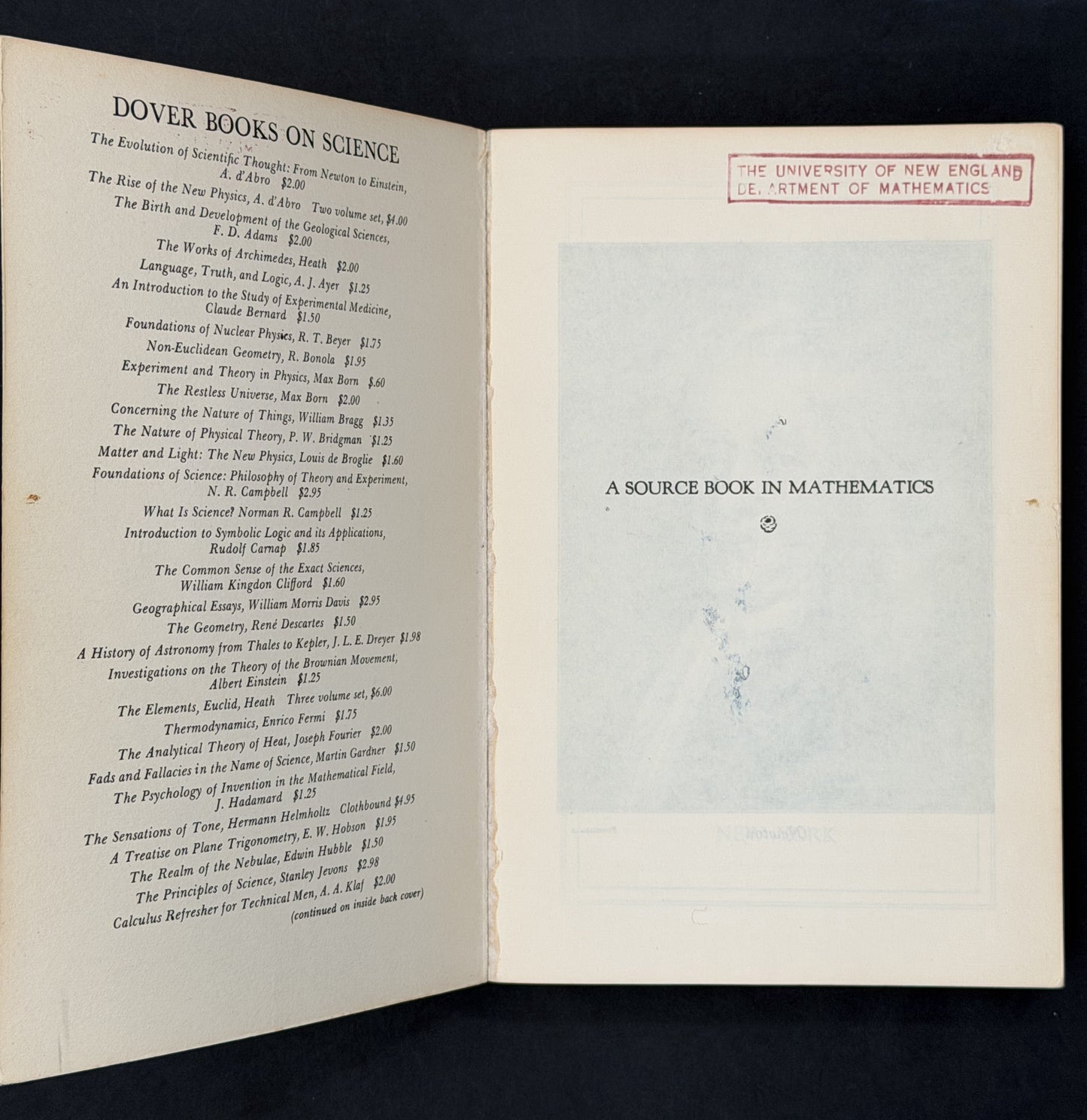 A Source Book in Mathematics by David Eugene Smith