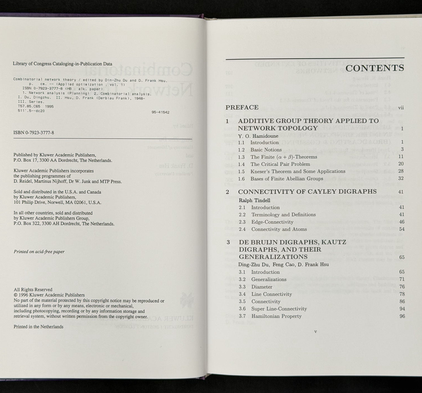 Combinatorial Network Theory by Ding-Zhu Du, F. Hsu