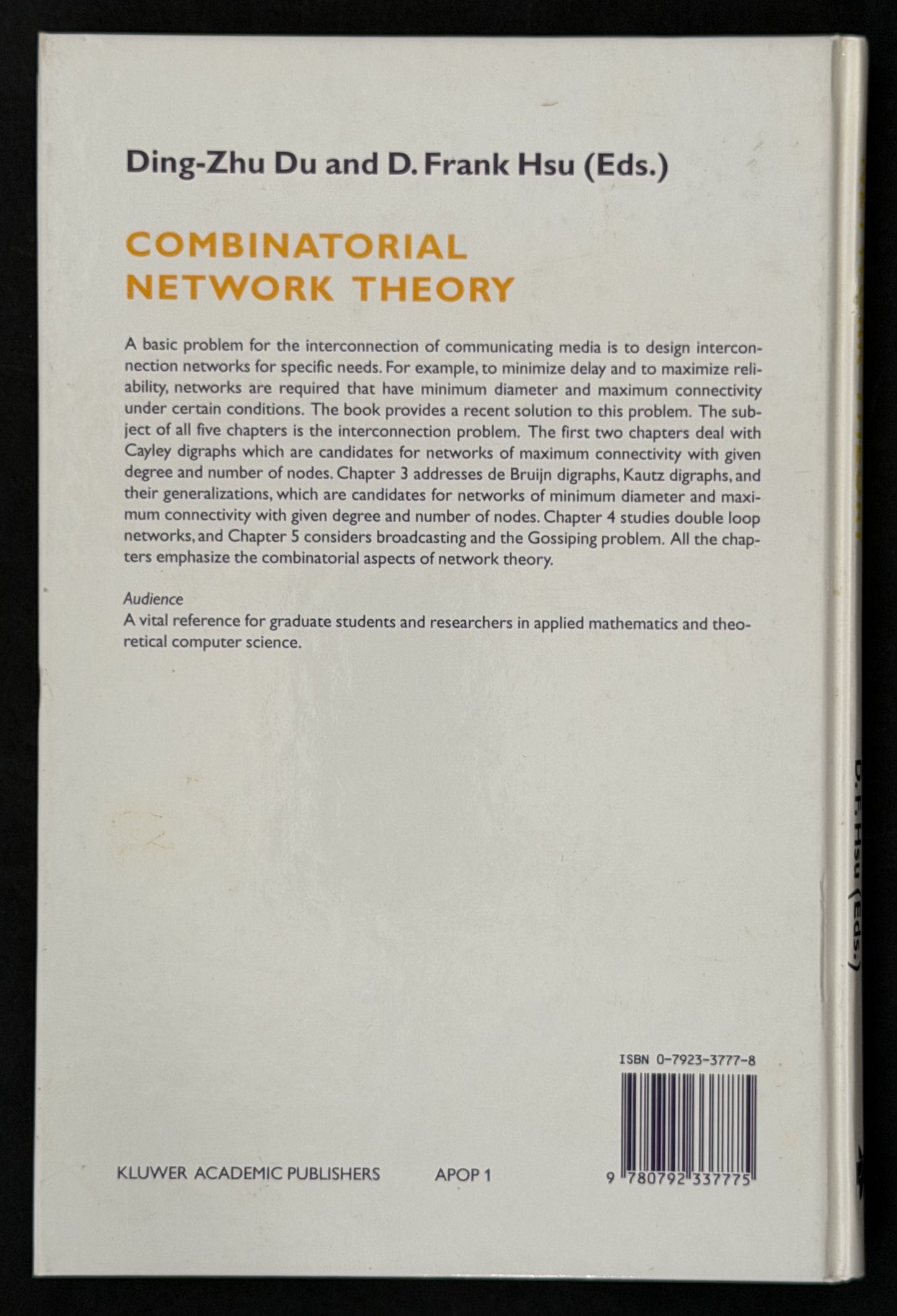 Combinatorial Network Theory by Ding-Zhu Du, F. Hsu