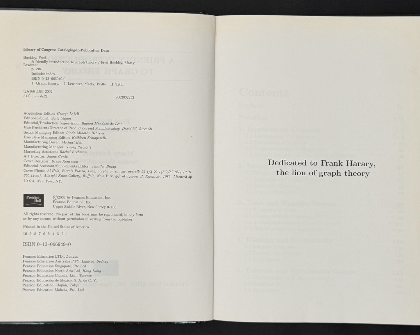A Friendly Introduction to Graph Theory by Fred Buckley, Marty Lewinter