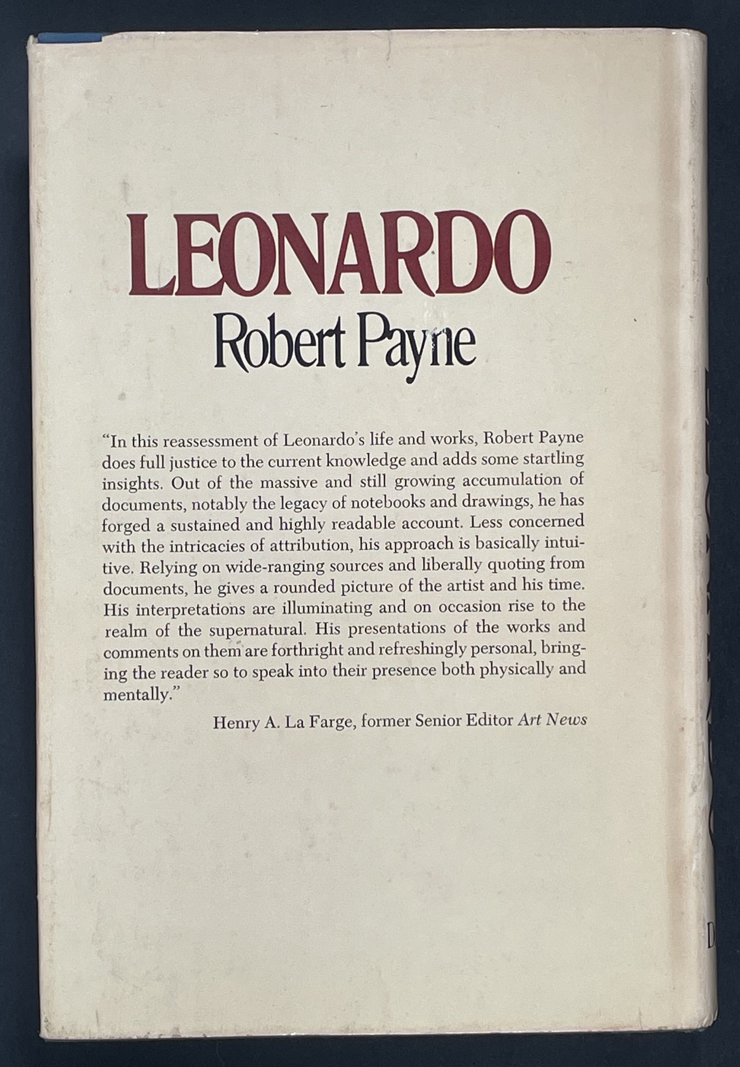 Leonardo by Robert Payne
