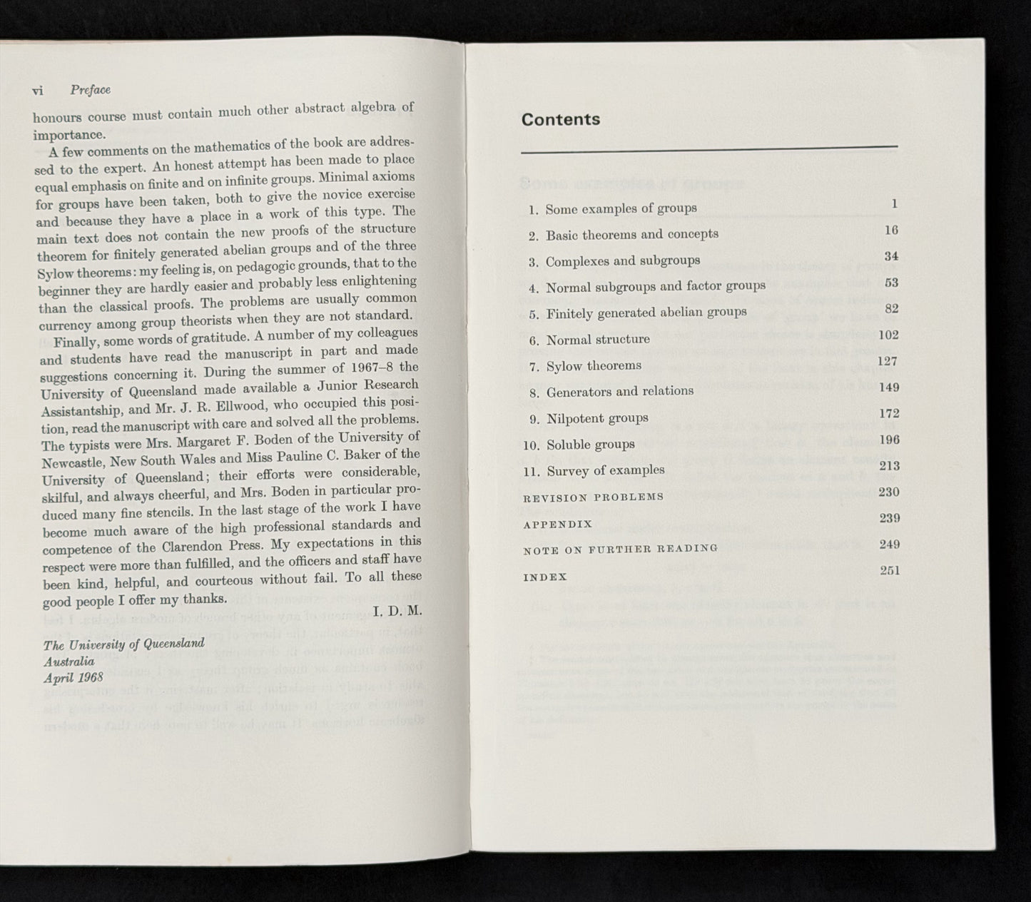The Theory of Groups by Ian D. Macdonald