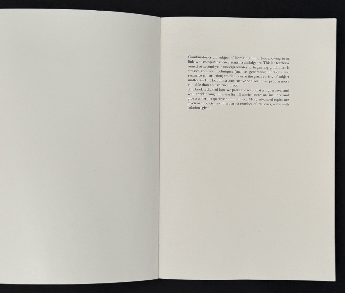 Combinatorics by Peter Jephson Cameron