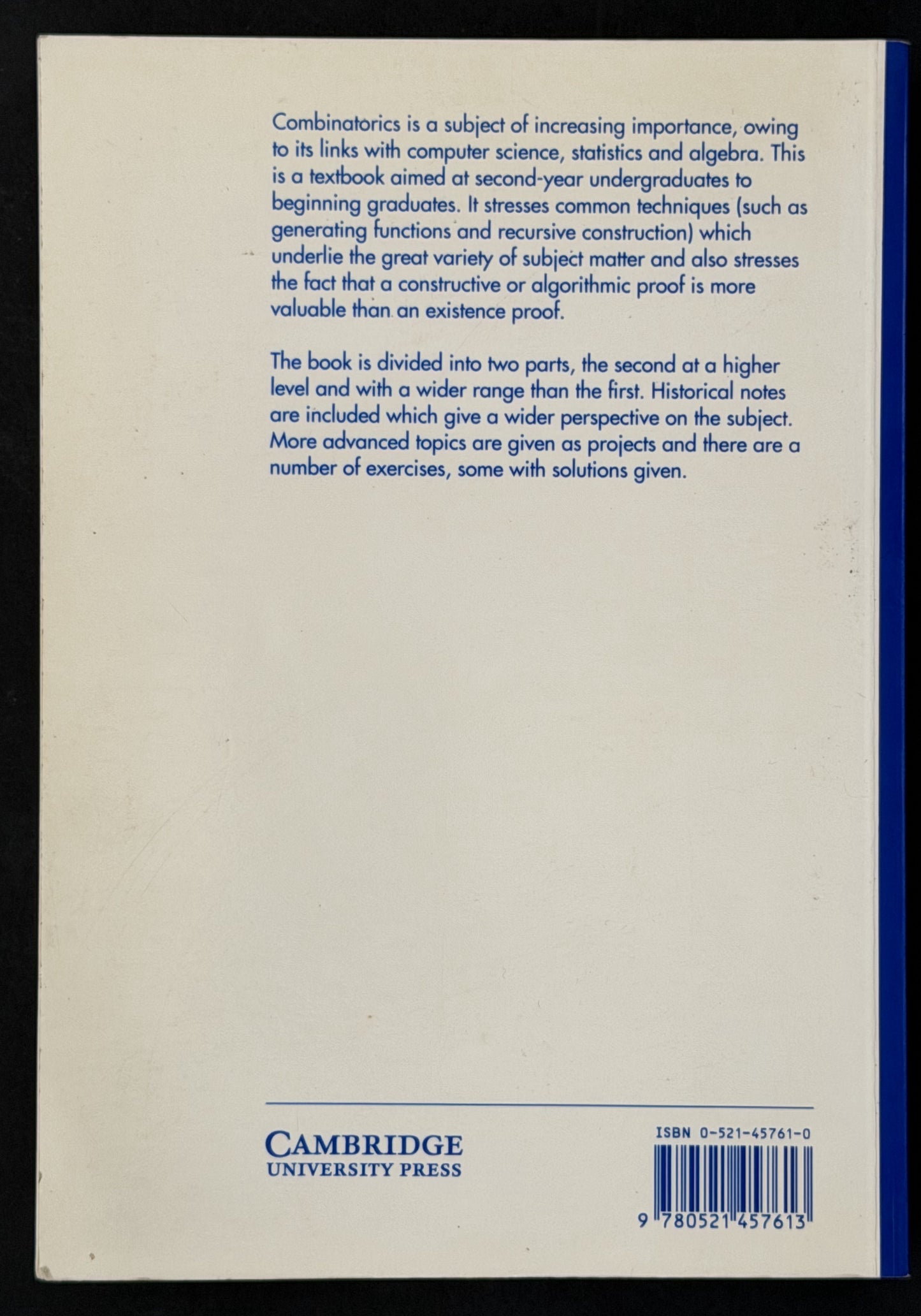 Combinatorics by Peter Jephson Cameron