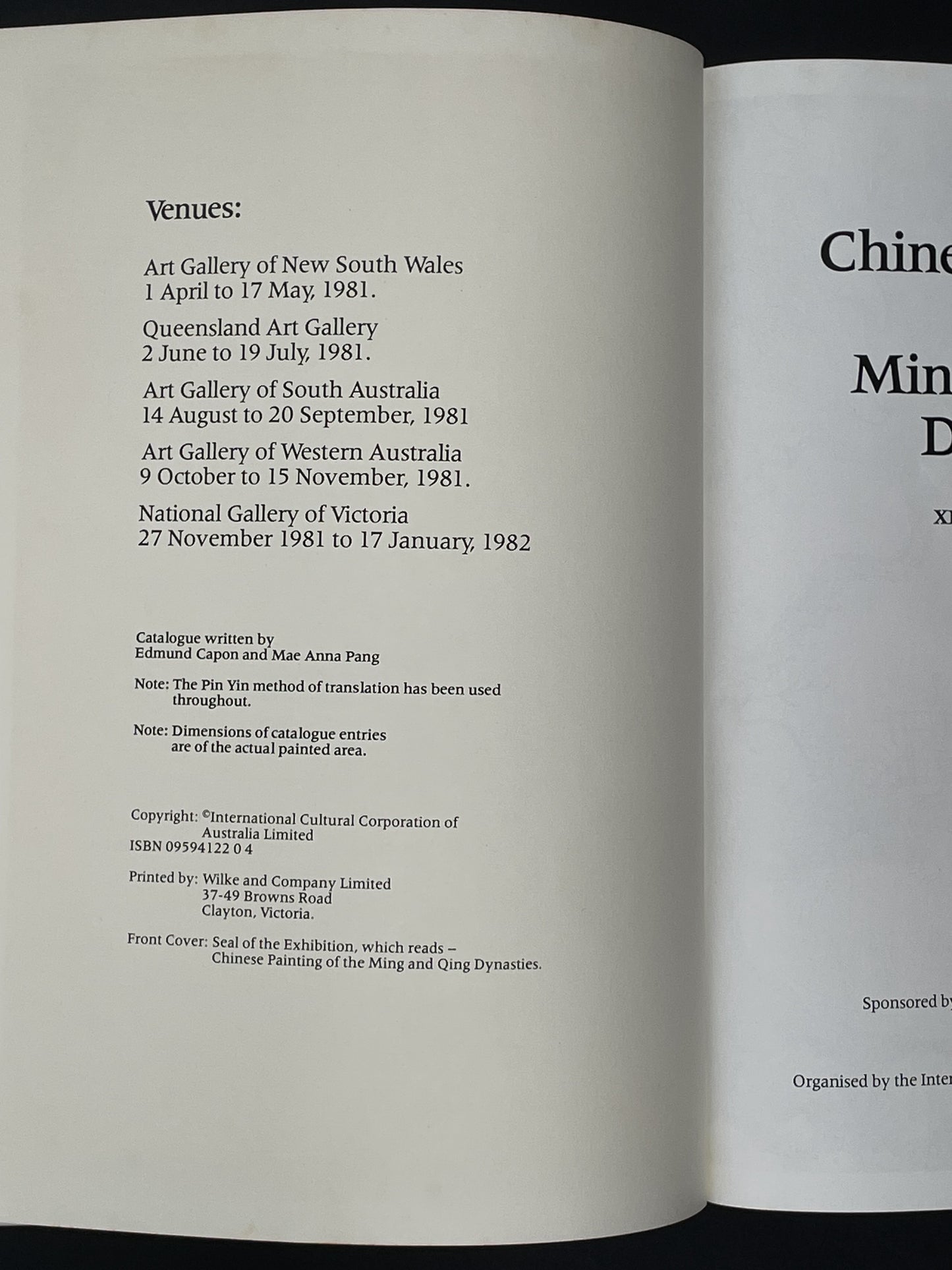 Chinese Paintings of the Ming and Qing Dynasties, 14th-20th Century