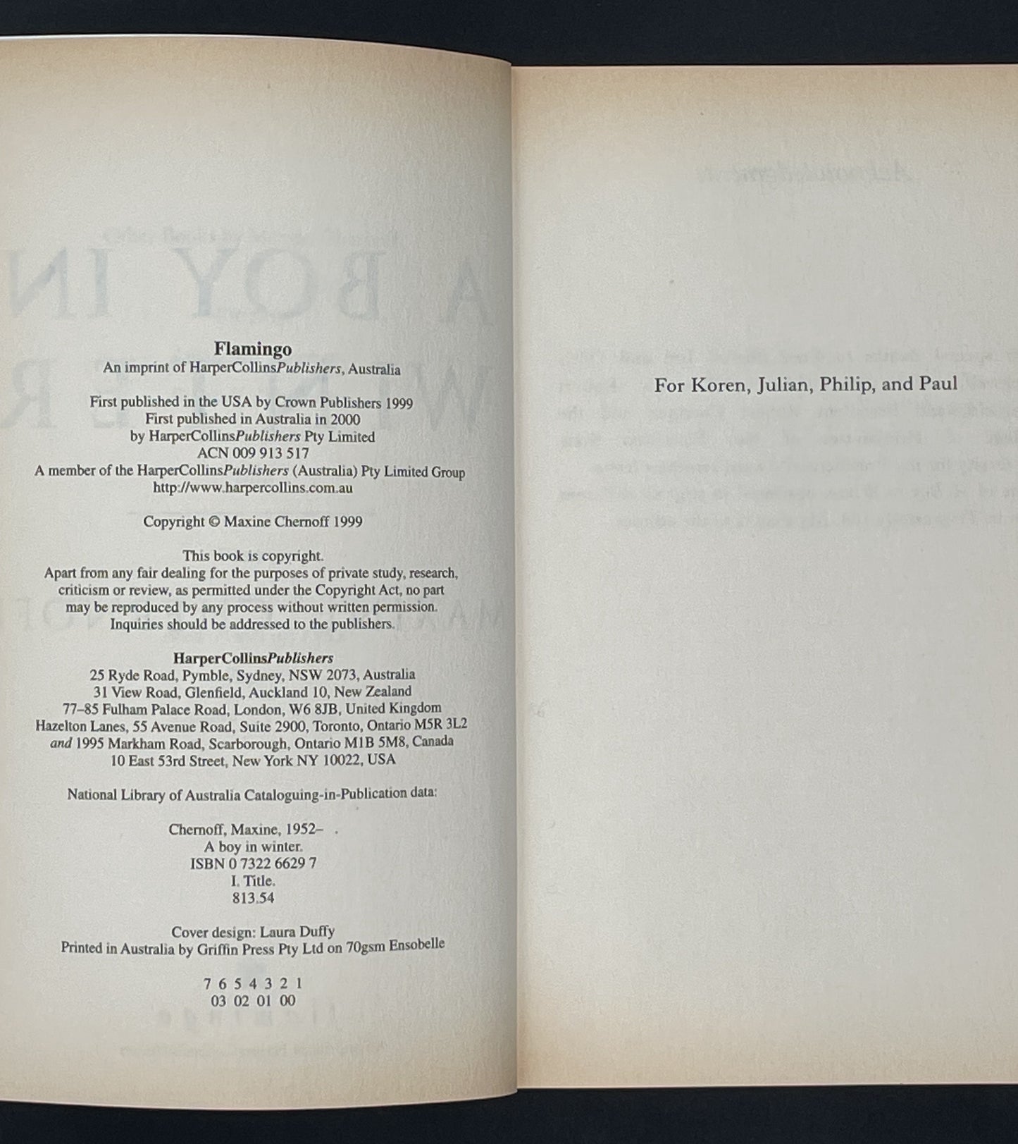 A Boy in Winter by Maxine Chernoff