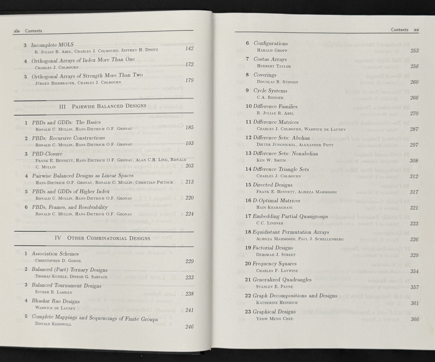 Handbook of Combinatorial Designs by Charles J. Colbourn, Jeffrey Dinitz