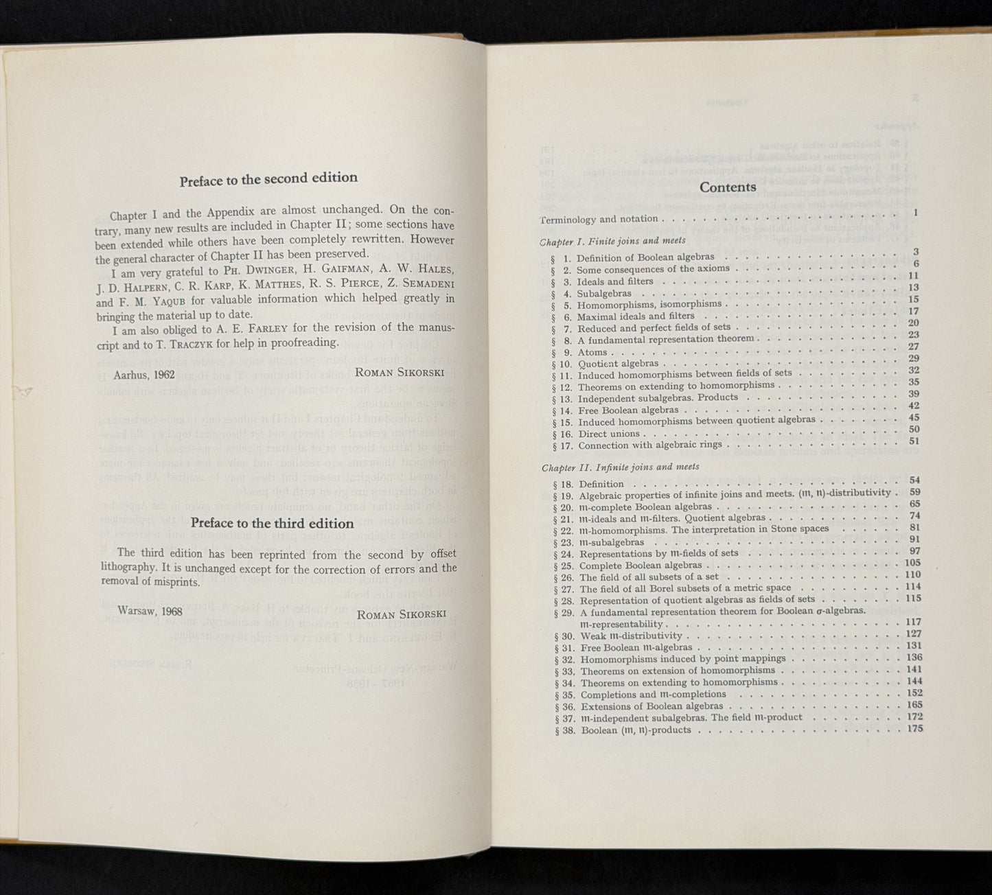Boolean Algebras by Roman Sikorski