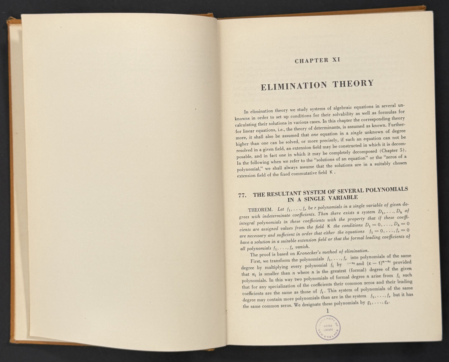 Modern Algebra, Volume II by B. L. van der Waerden