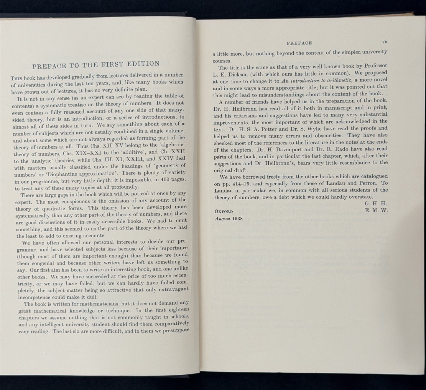 An Introduction to the Theory of Numbers by G. H. Hardy and E. M. Wright