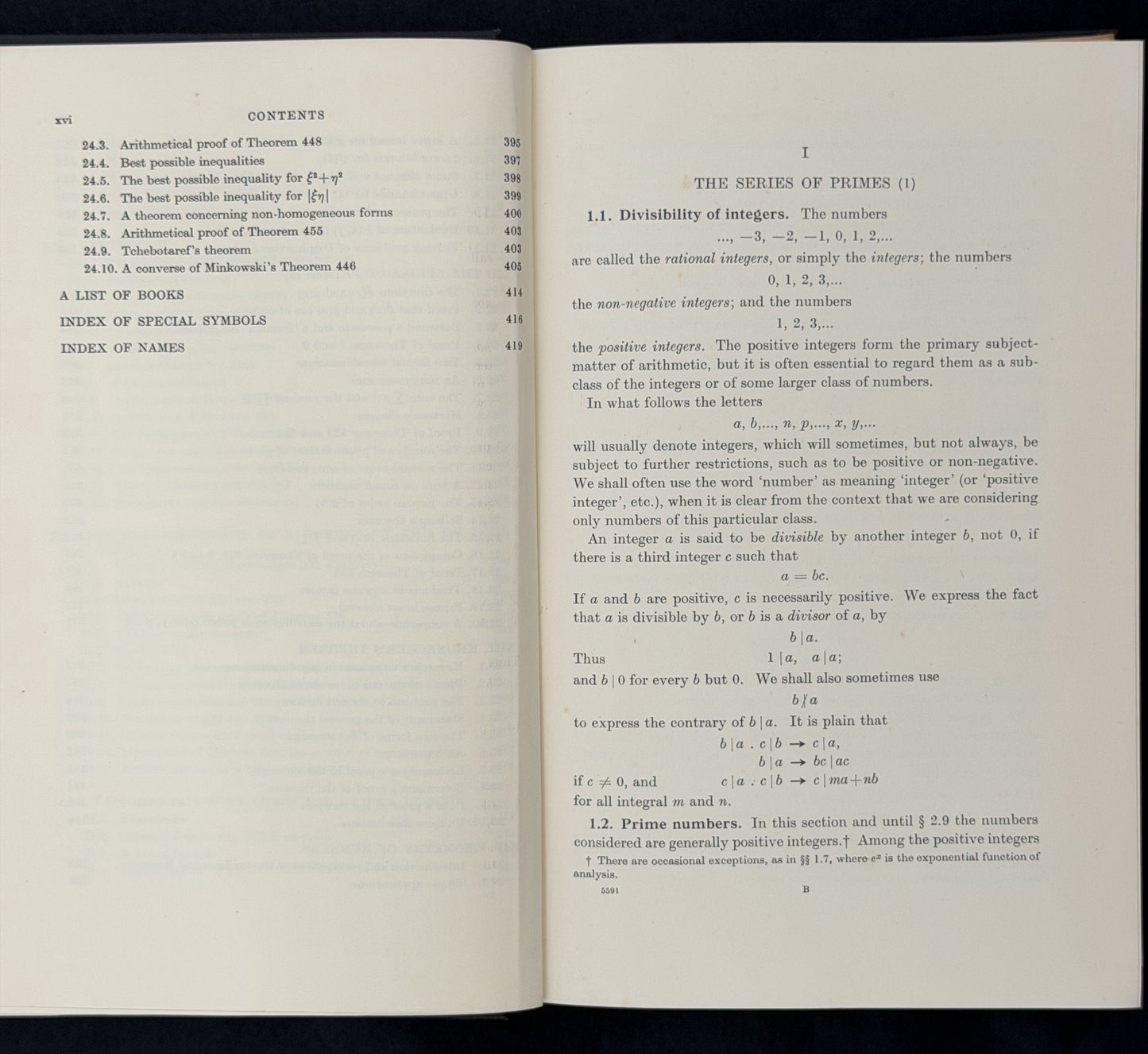 An Introduction to the Theory of Numbers by G. H. Hardy and E. M. Wright