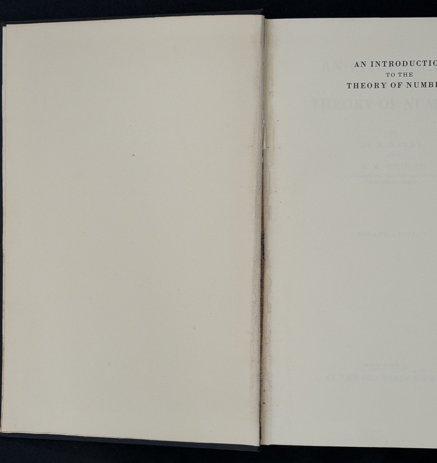 An Introduction to the Theory of Numbers by G. H. Hardy and E. M. Wright