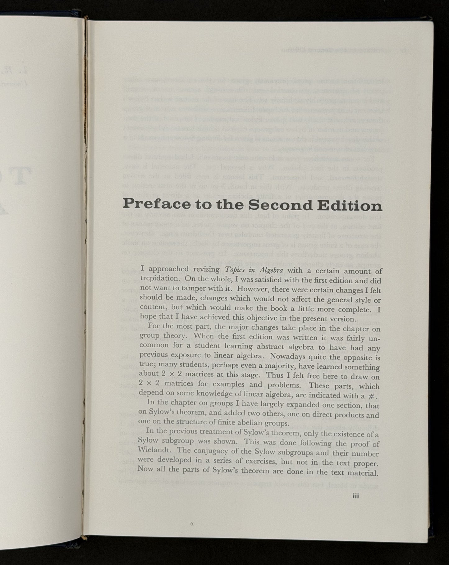 Topics in Algebra by I. N. Herstein