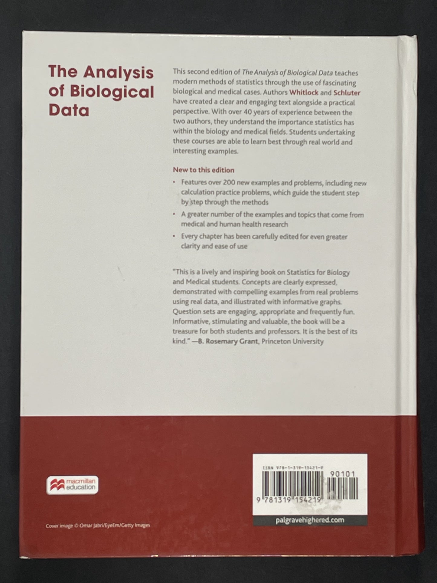 The Analysis of Biological Data by Michael C. Whitlock, Dolph Schluter