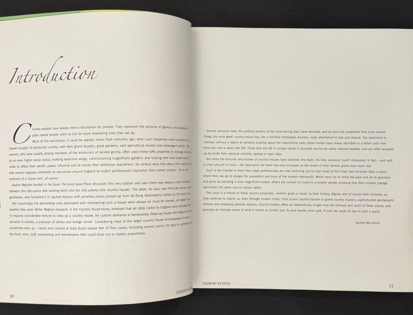 Country Estates of Australia by Janelle McCulloch