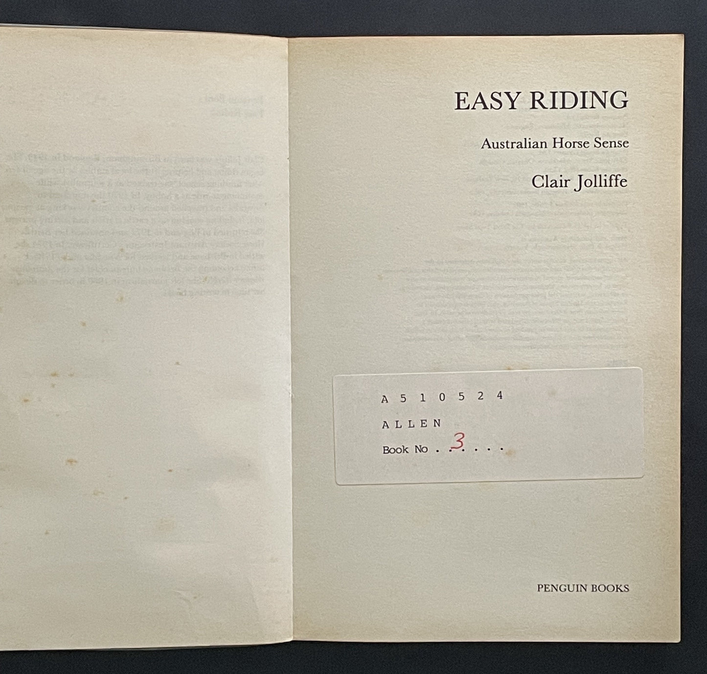 Easy Riding by Clair Jolliffe