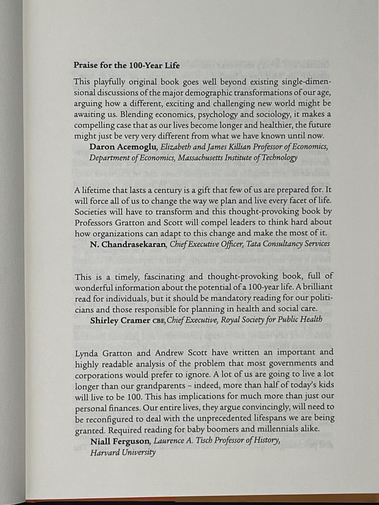 The 100-Year Life by Lynda Gratton, Andrew Scott