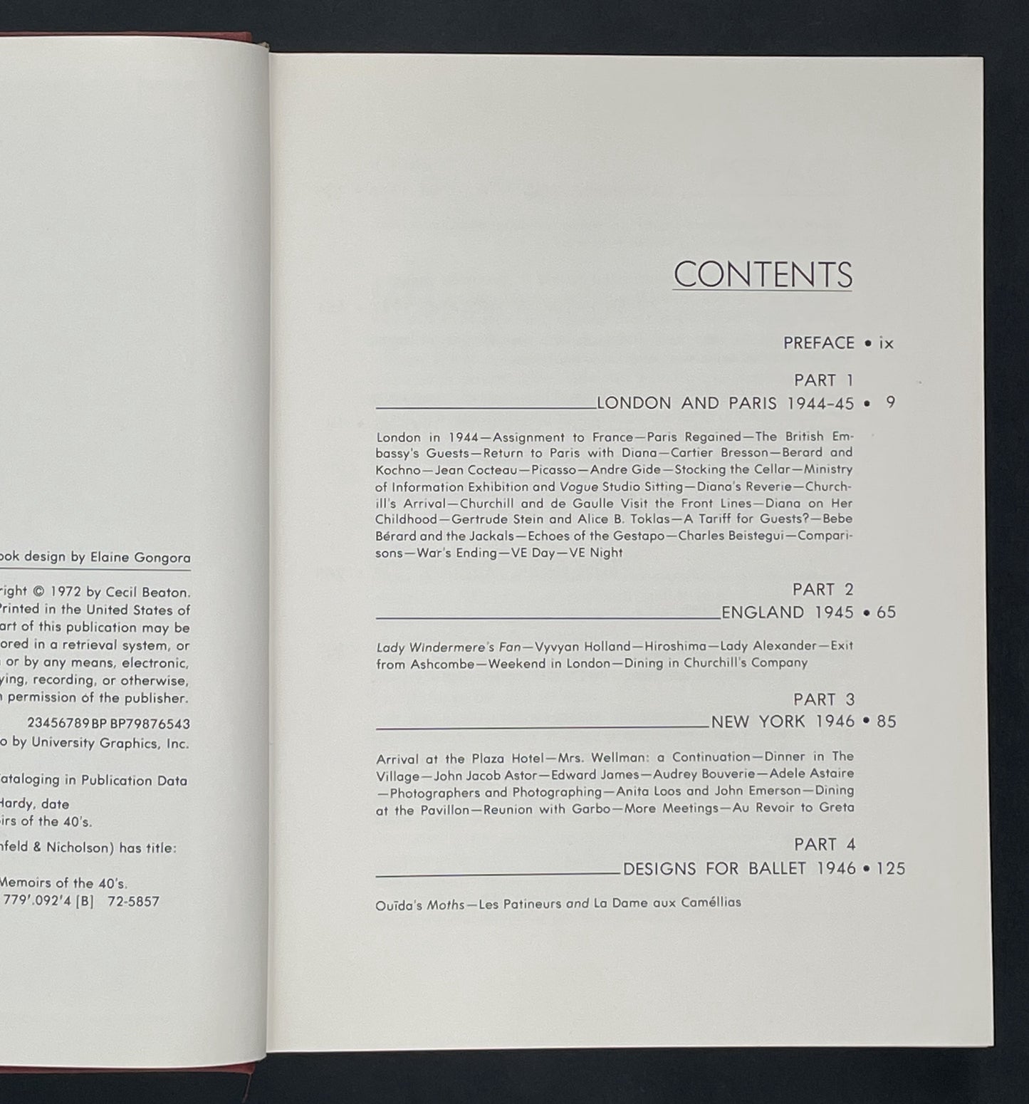 CECIL BEATON: Memoirs of the '40s by Cecil Beaton