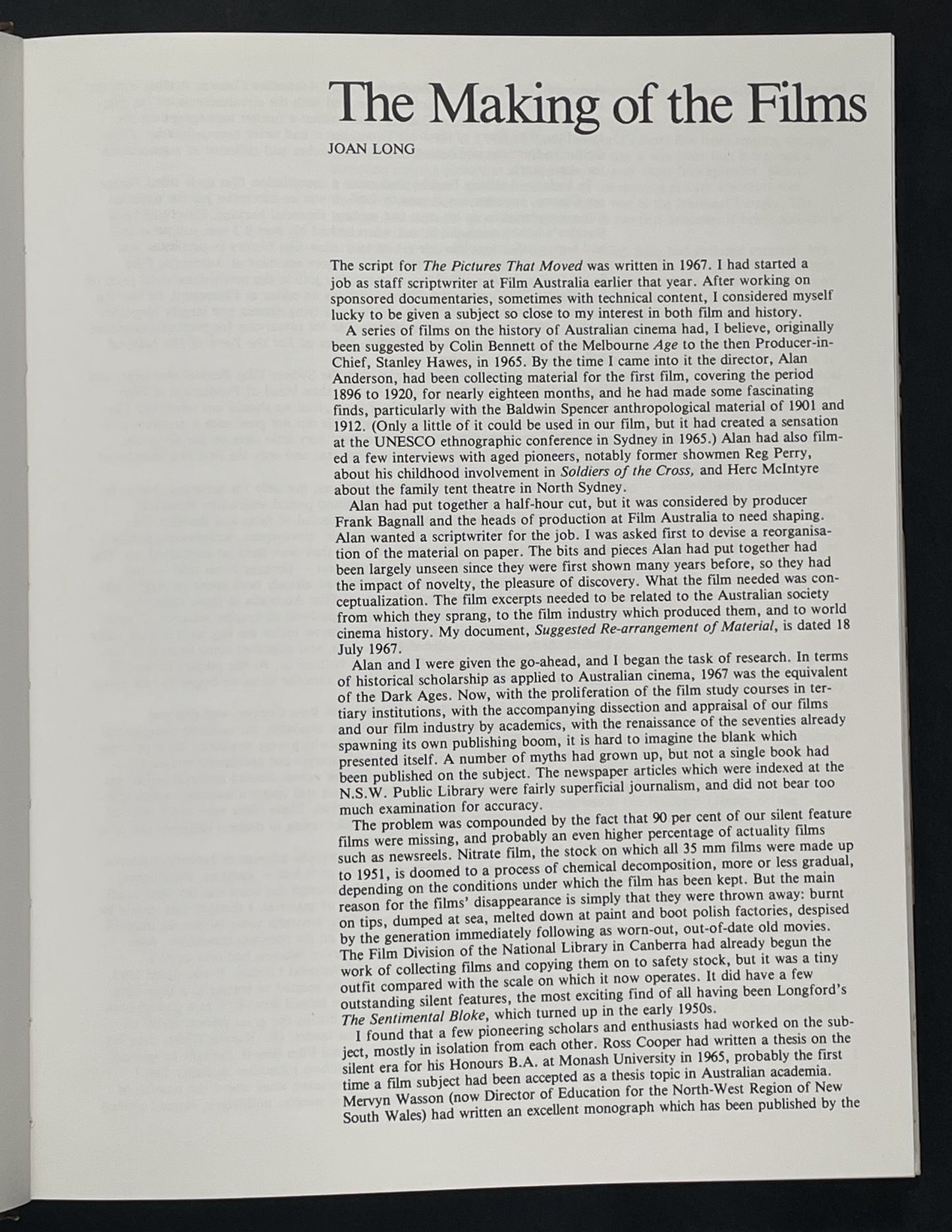 The Pictures that Moved by Joan Long, Martin Long