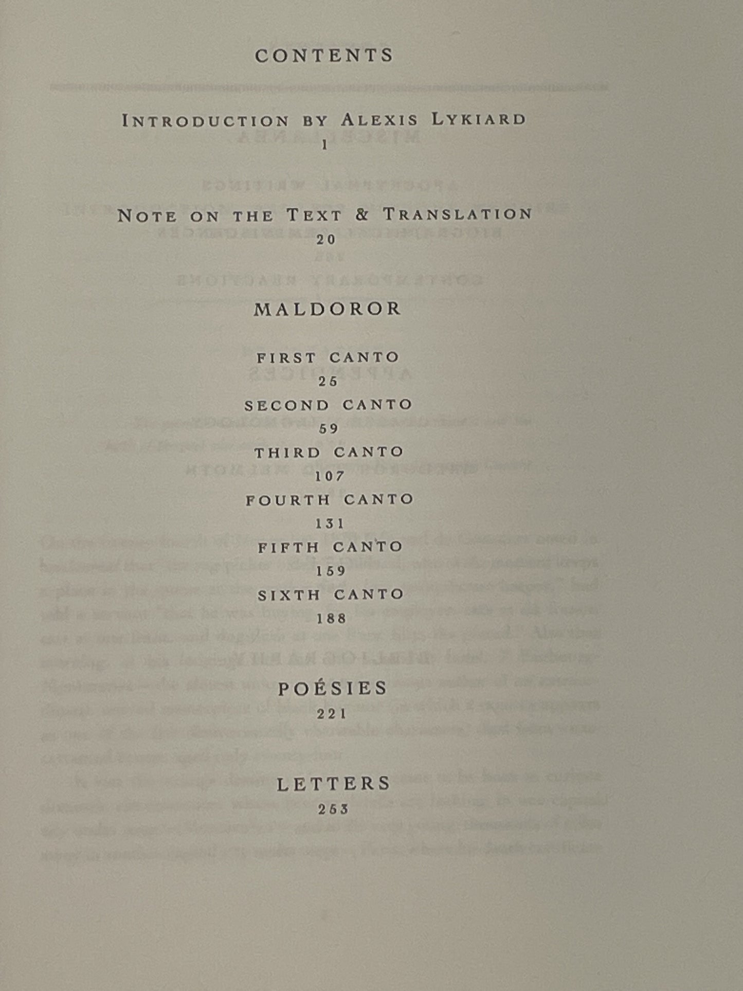 Maldoror & the Complete Works of the Comte de Lautreamont