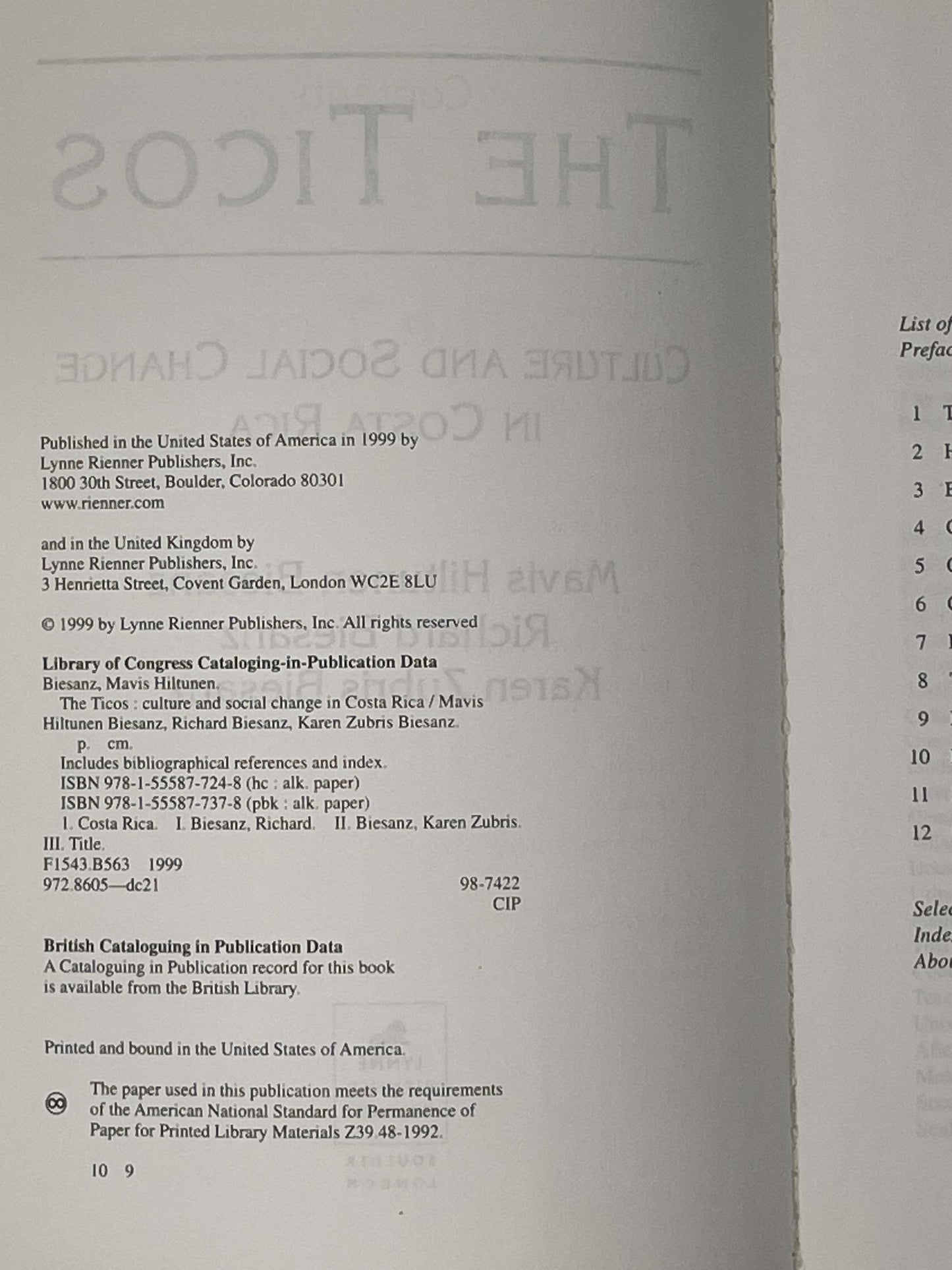 The Ticos by Mavis Hiltunen Biesanz, Richard Biesanz, Karen Zubris Biesanz